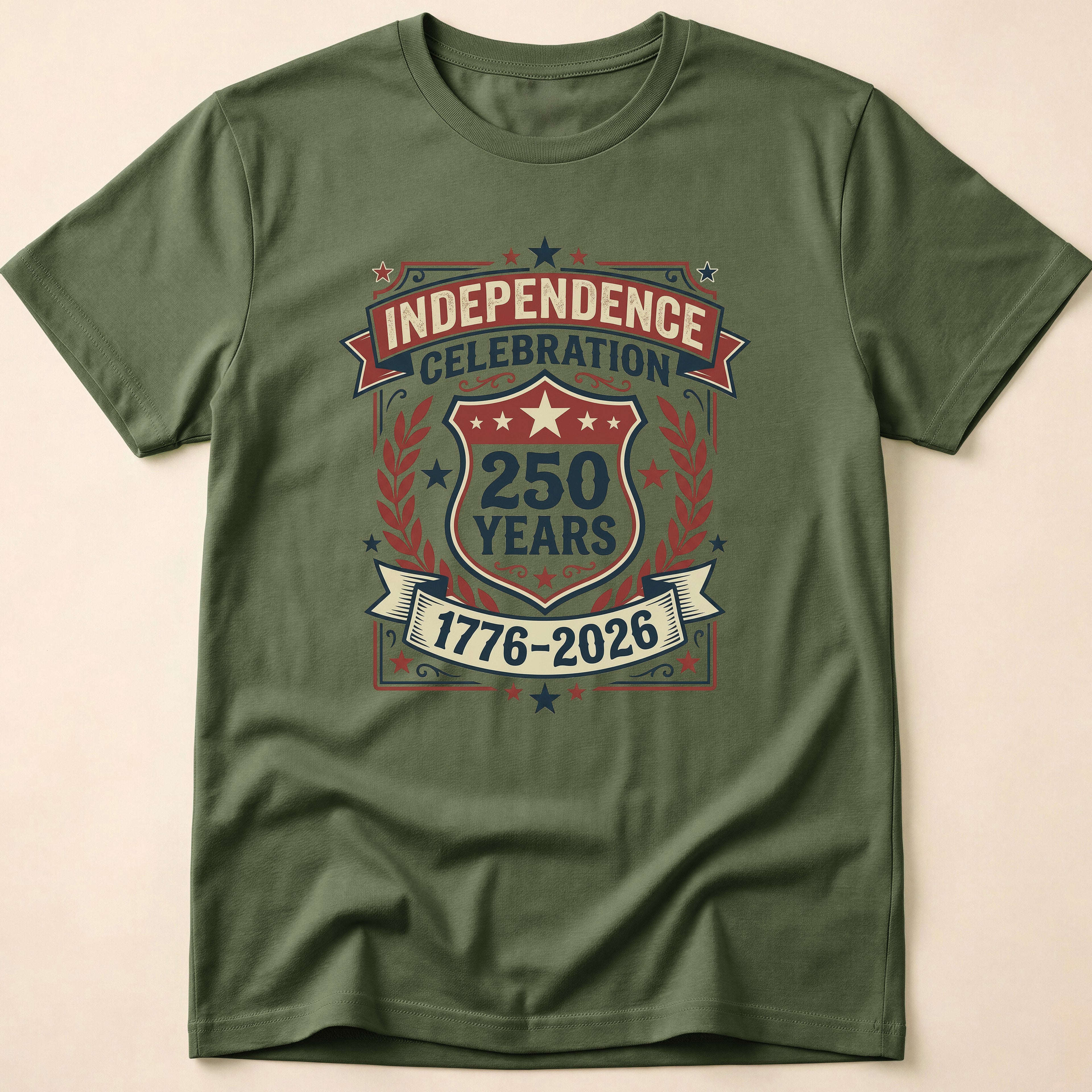 Vintage Crest 250 Years Independence Celebration T-Shirt