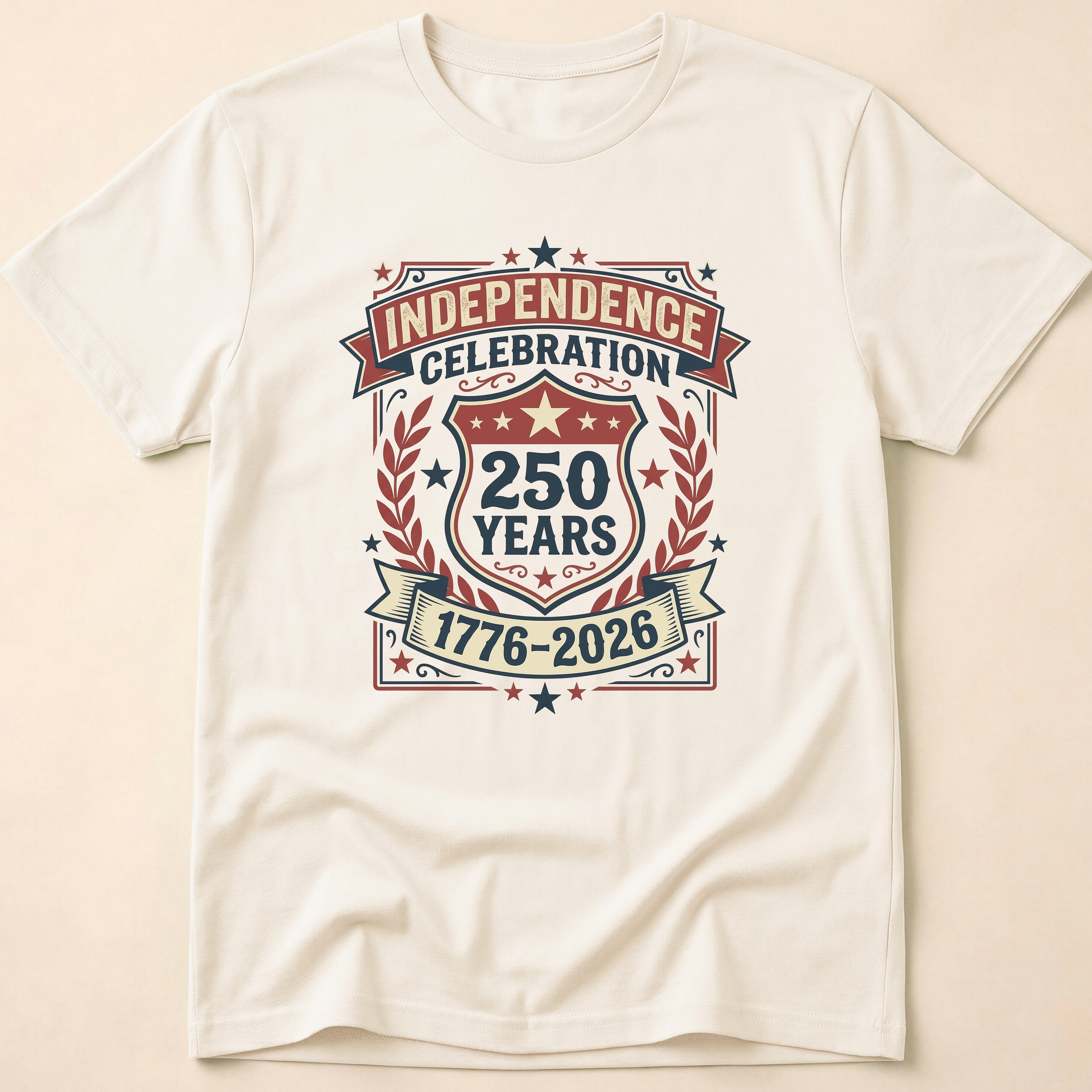 Vintage Crest 250 Years Independence Celebration T-Shirt