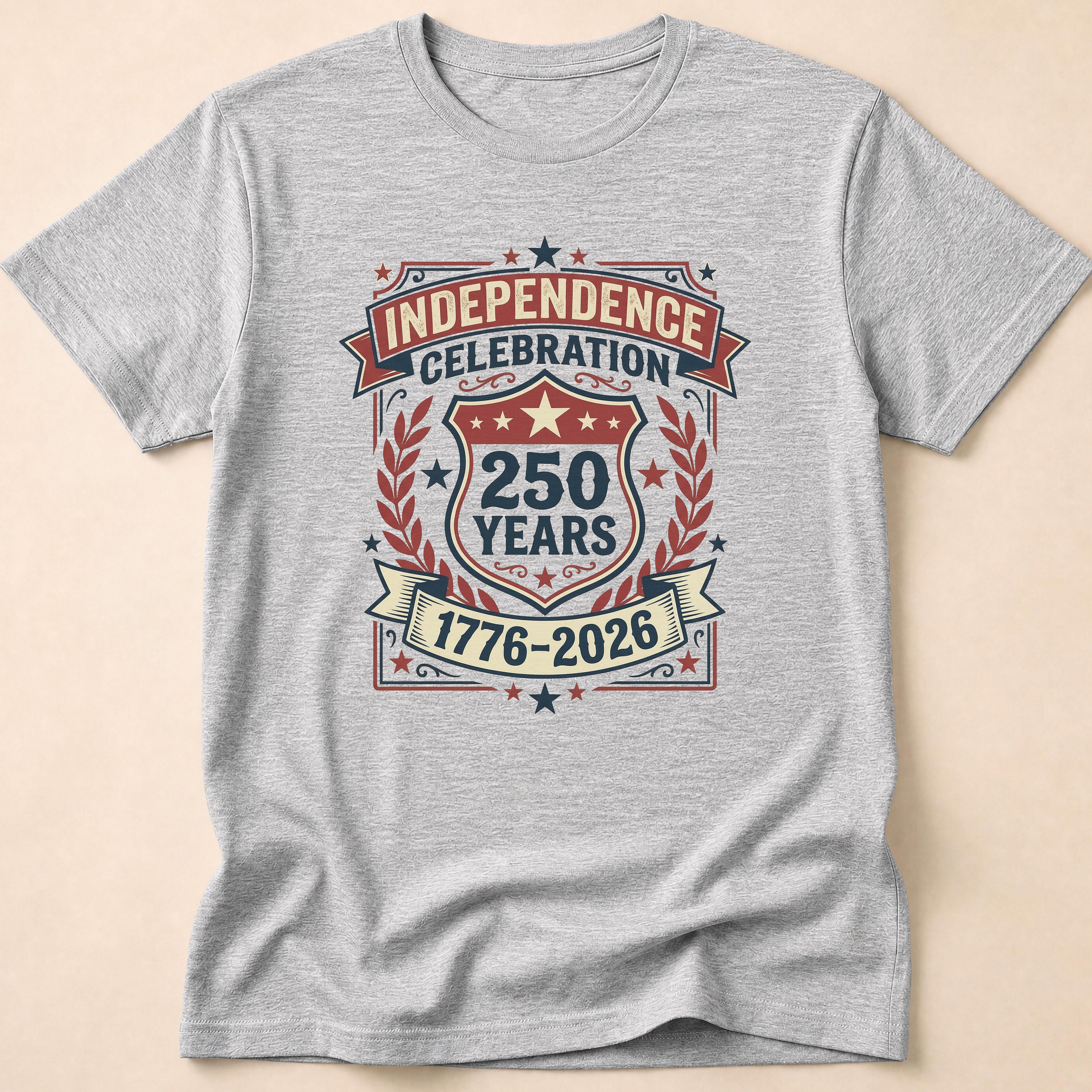 Vintage Crest 250 Years Independence Celebration T-Shirt