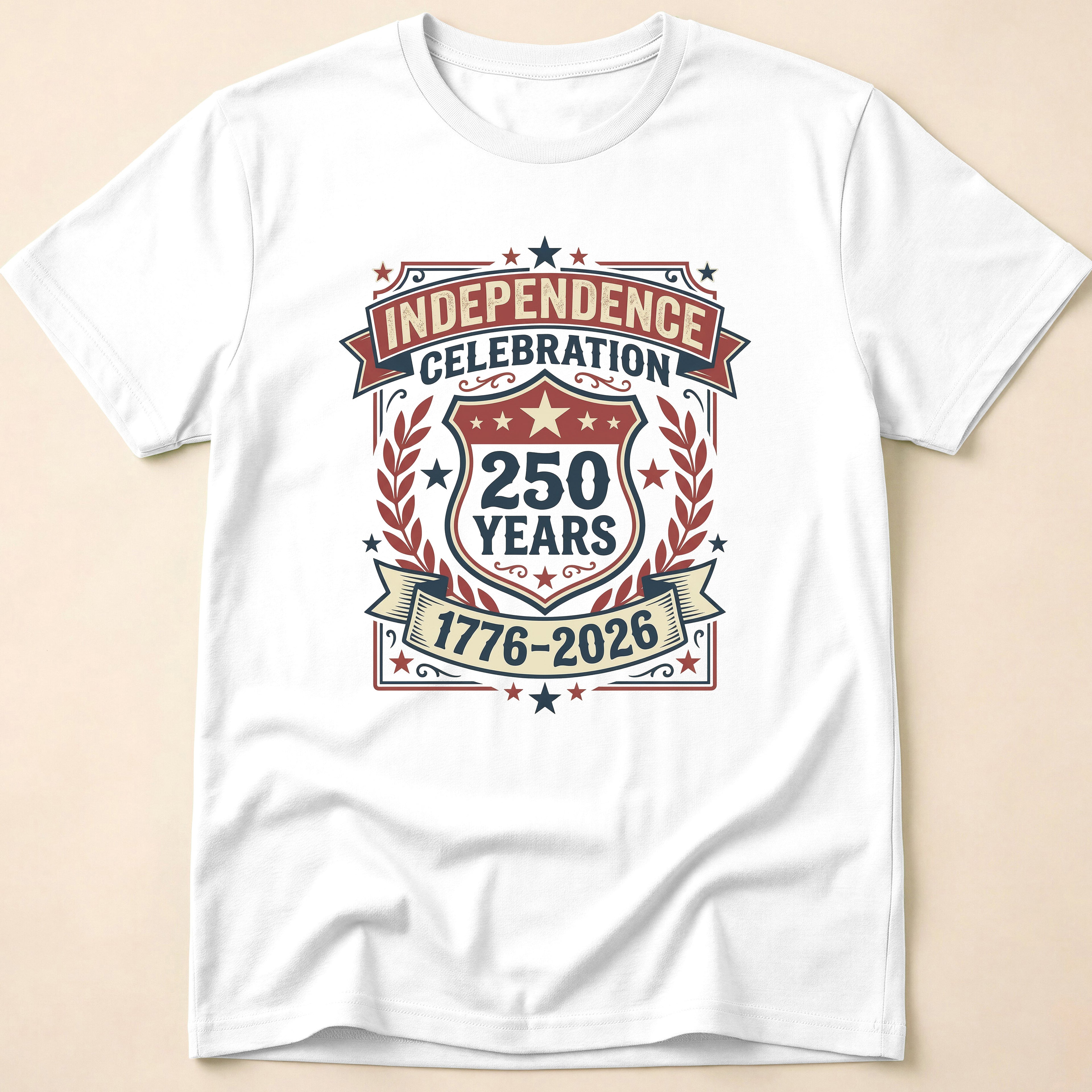 Vintage Crest 250 Years Independence Celebration T-Shirt