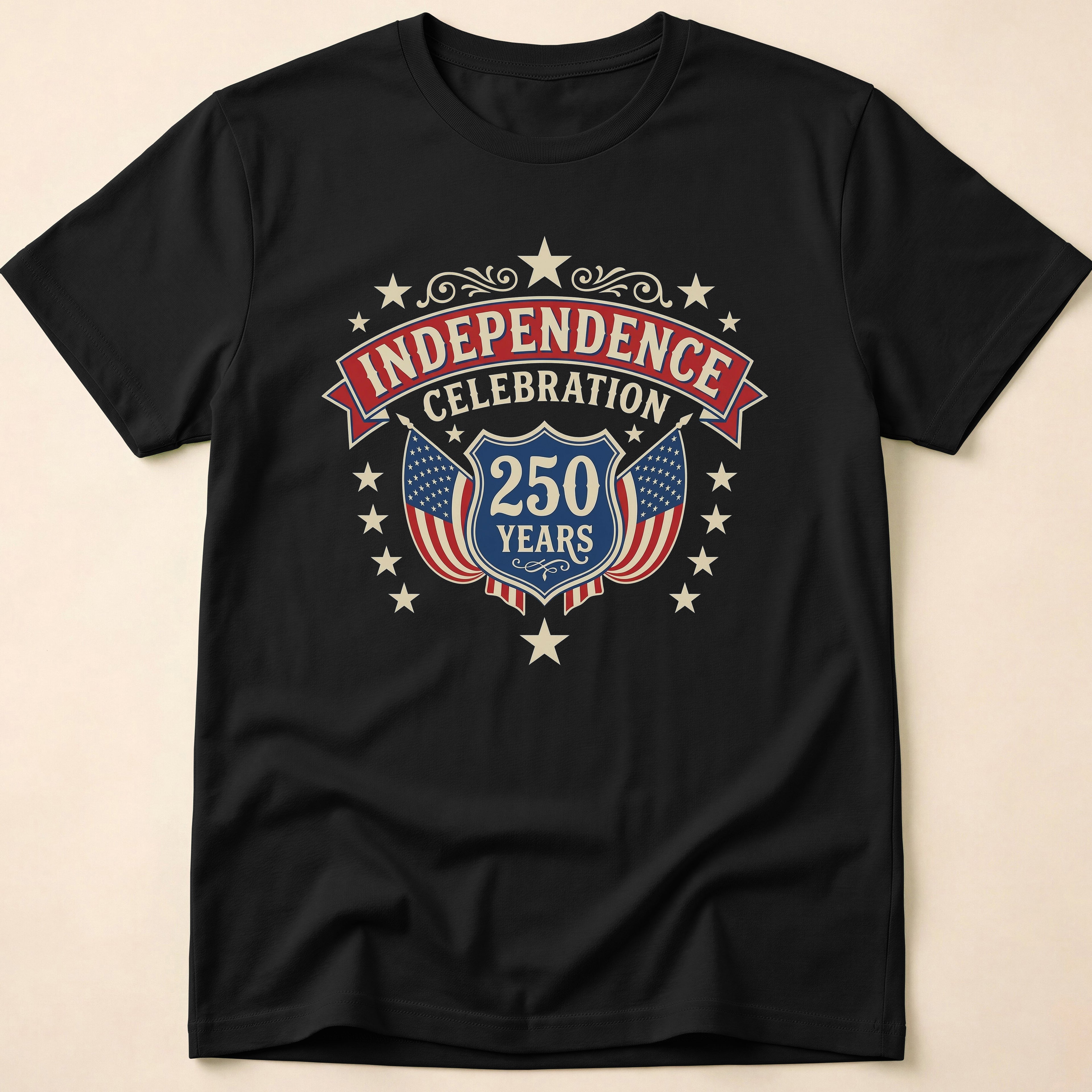 Vintage America 250 Independence Celebration Shield T-Shirt
