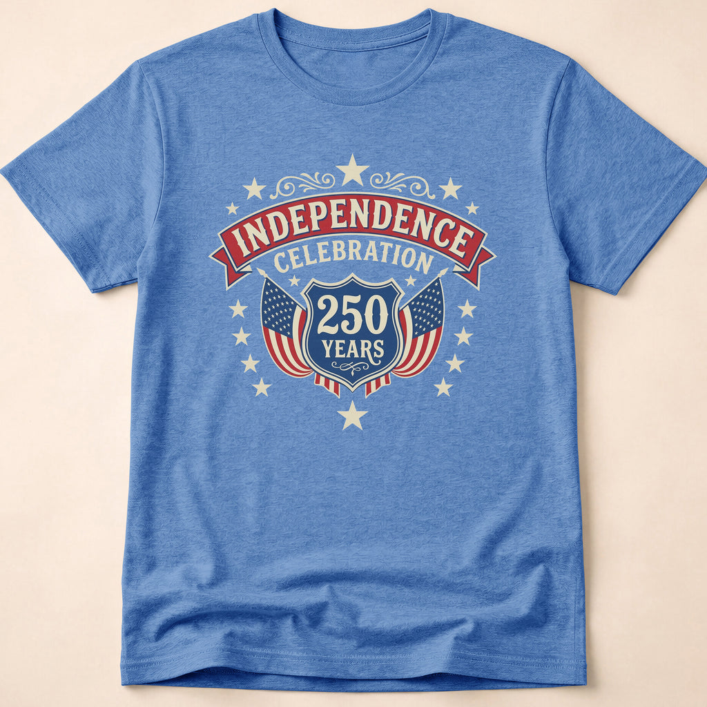 Vintage America 250 Independence Celebration Shield T-Shirt