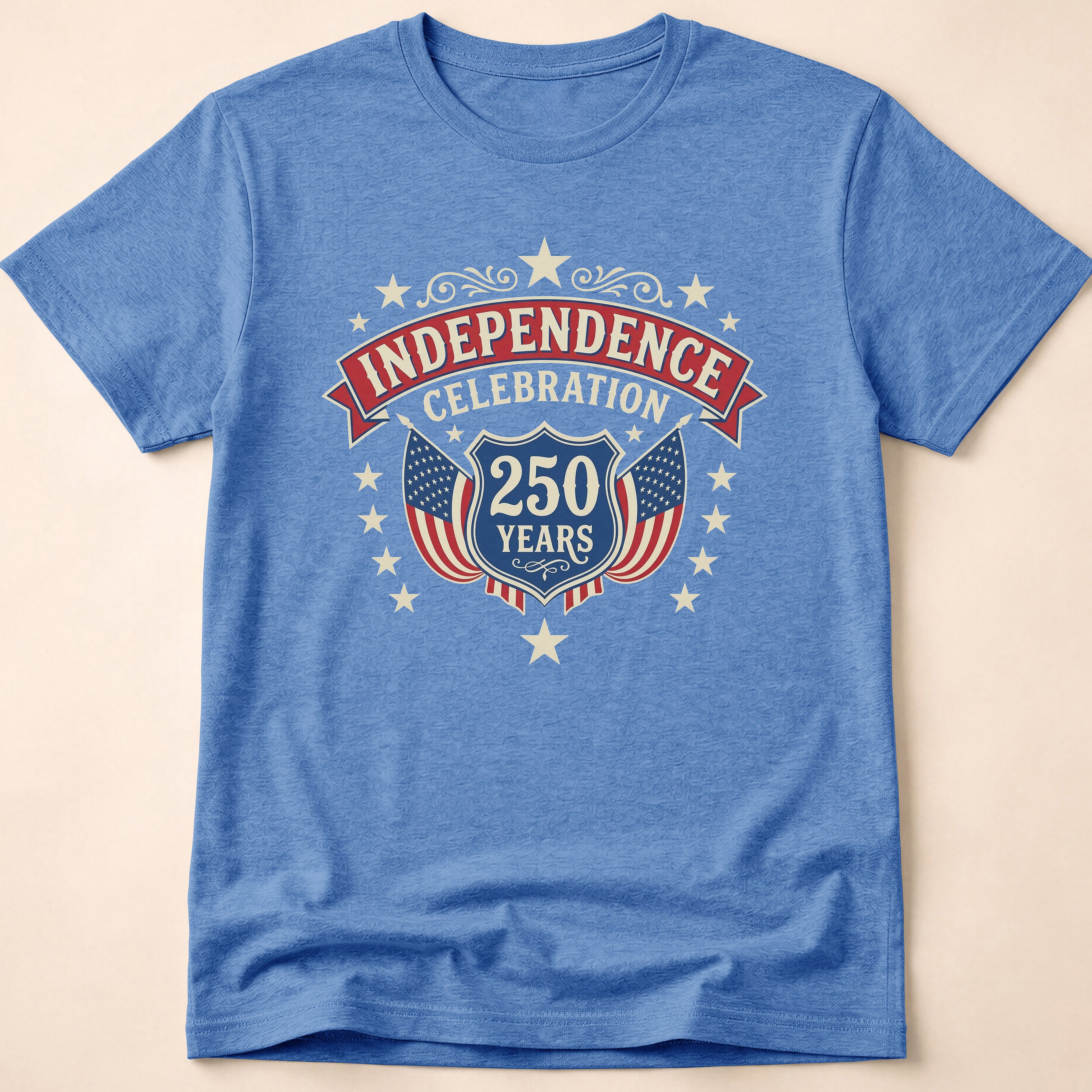 Vintage America 250 Independence Celebration Shield T-Shirt