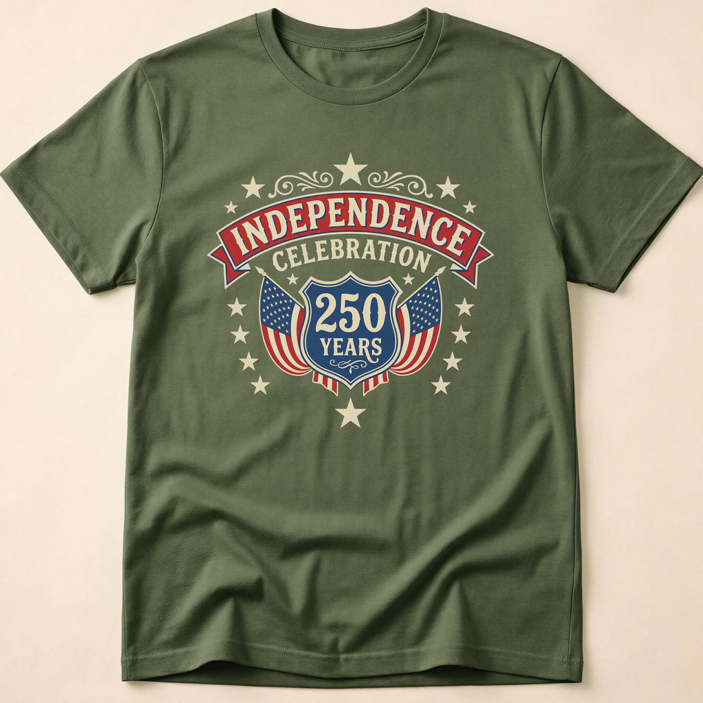 Vintage America 250 Independence Celebration Shield T-Shirt