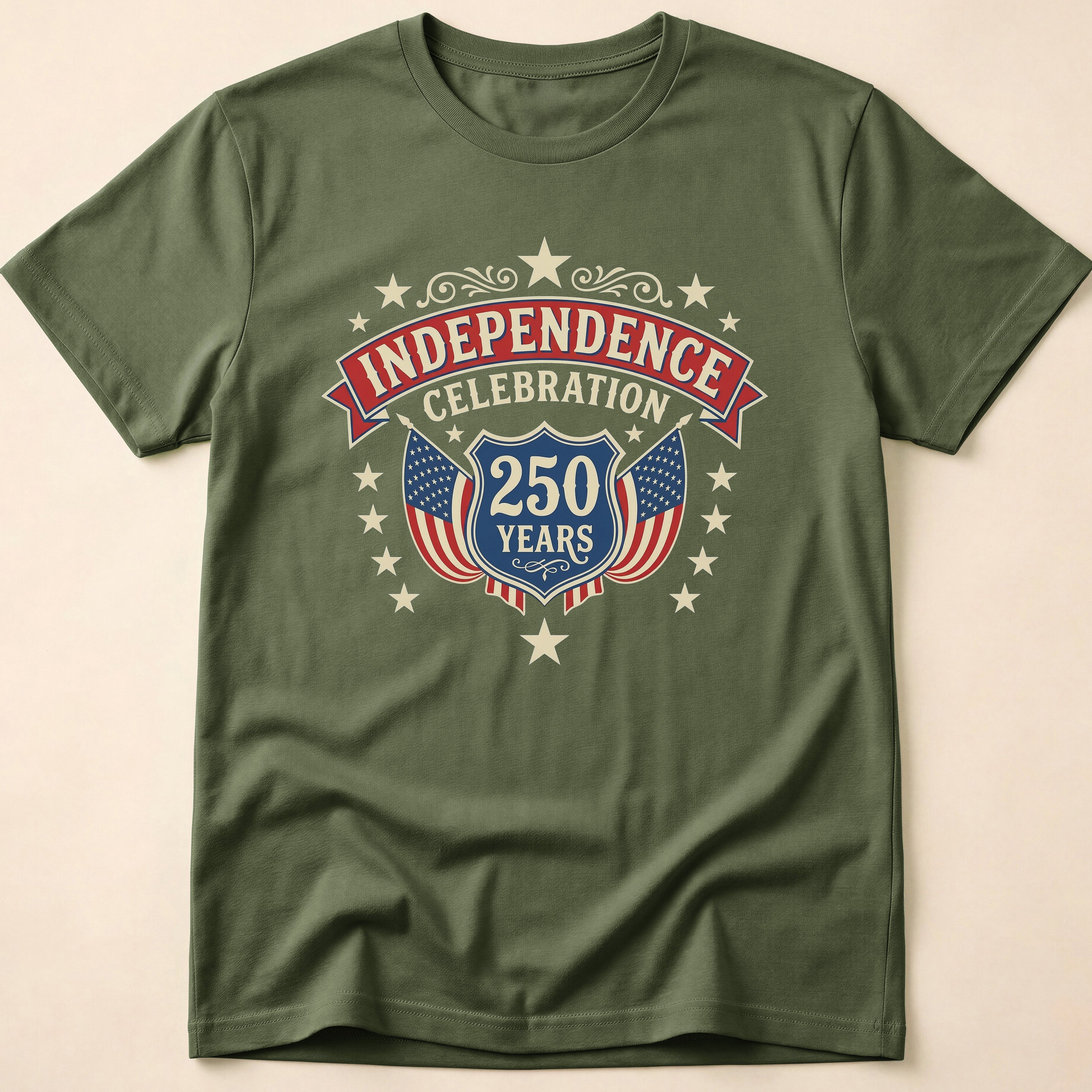 Vintage America 250 Independence Celebration Shield T-Shirt