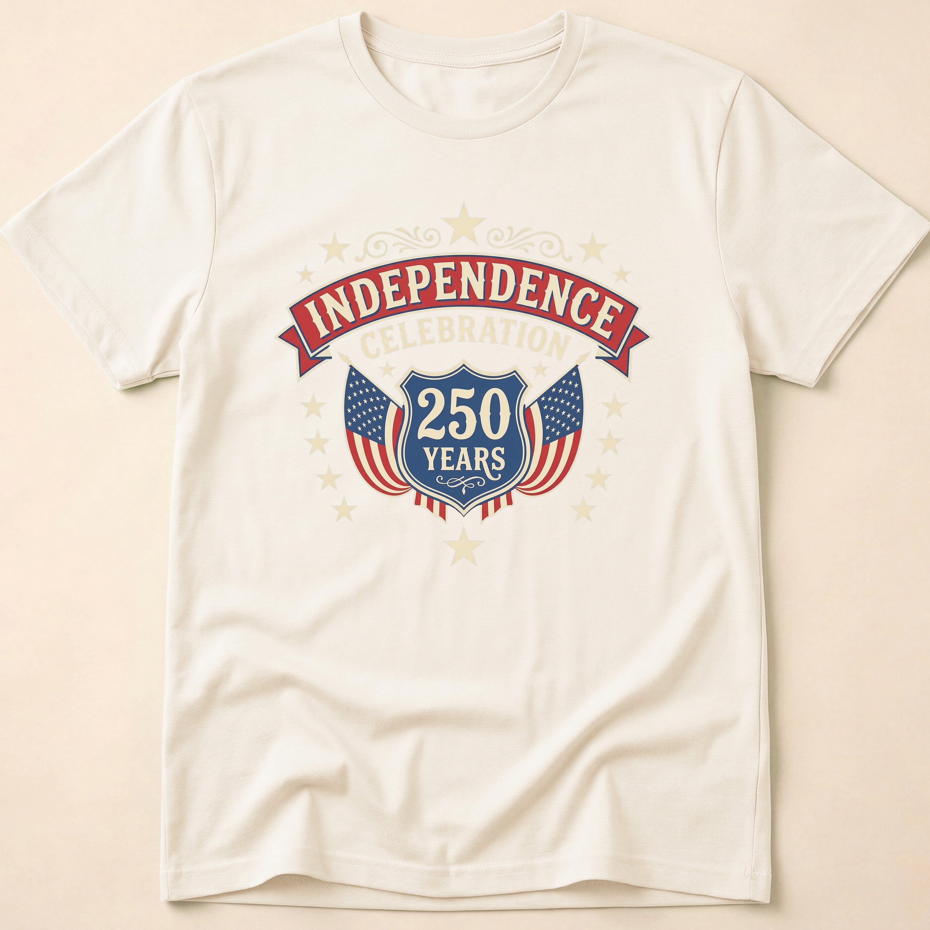 Vintage America 250 Independence Celebration Shield T-Shirt