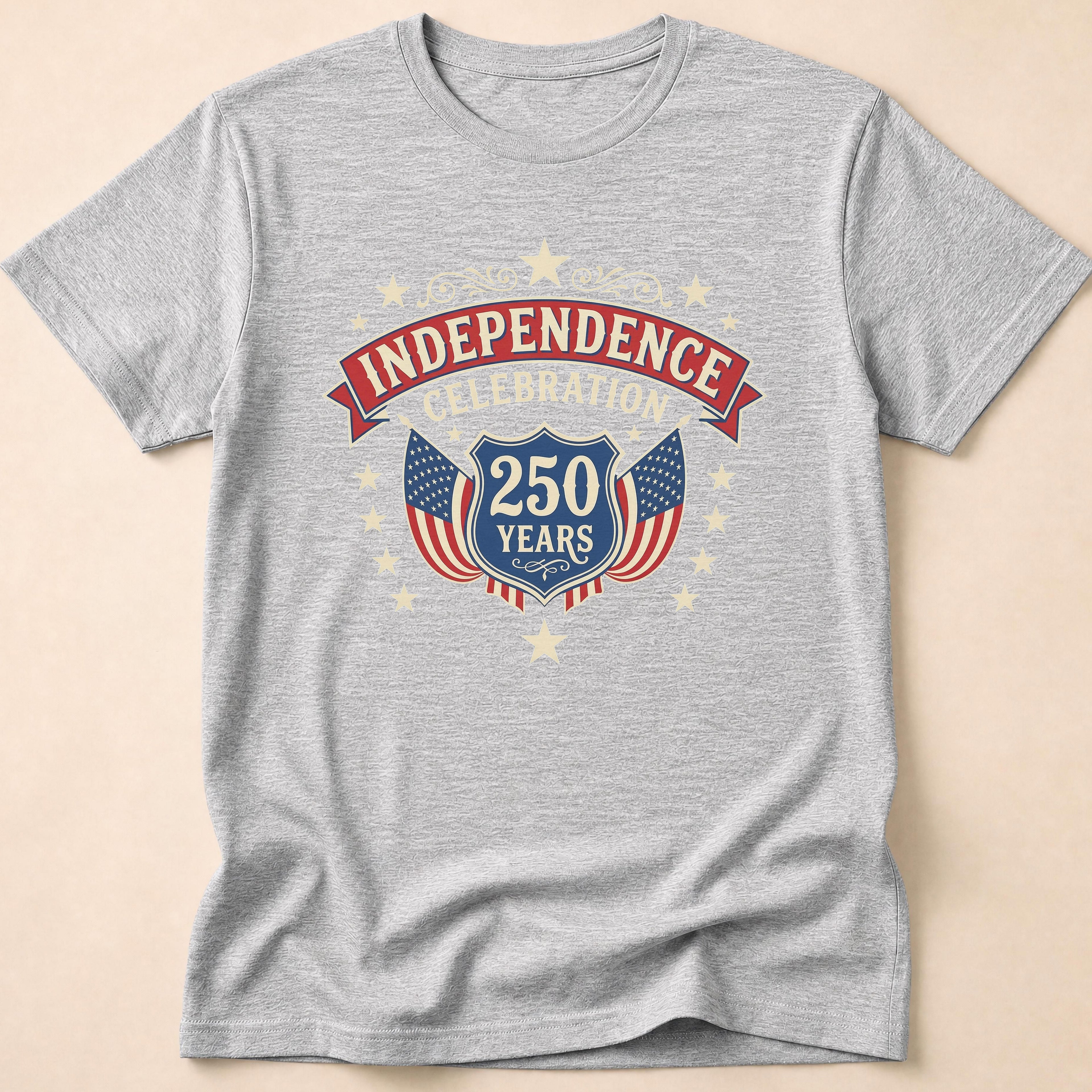 Vintage America 250 Independence Celebration Shield T-Shirt