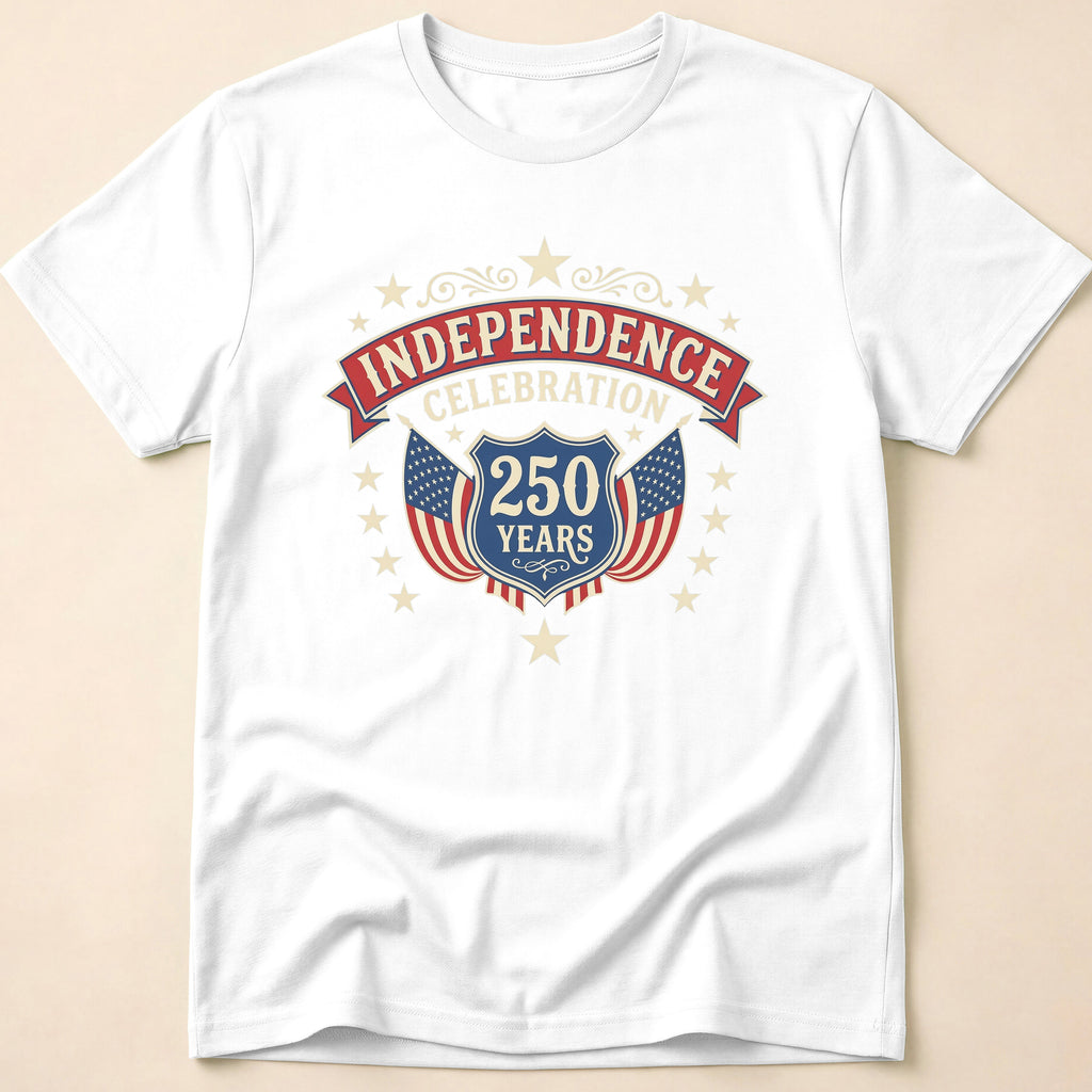Vintage America 250 Independence Celebration Shield T-Shirt