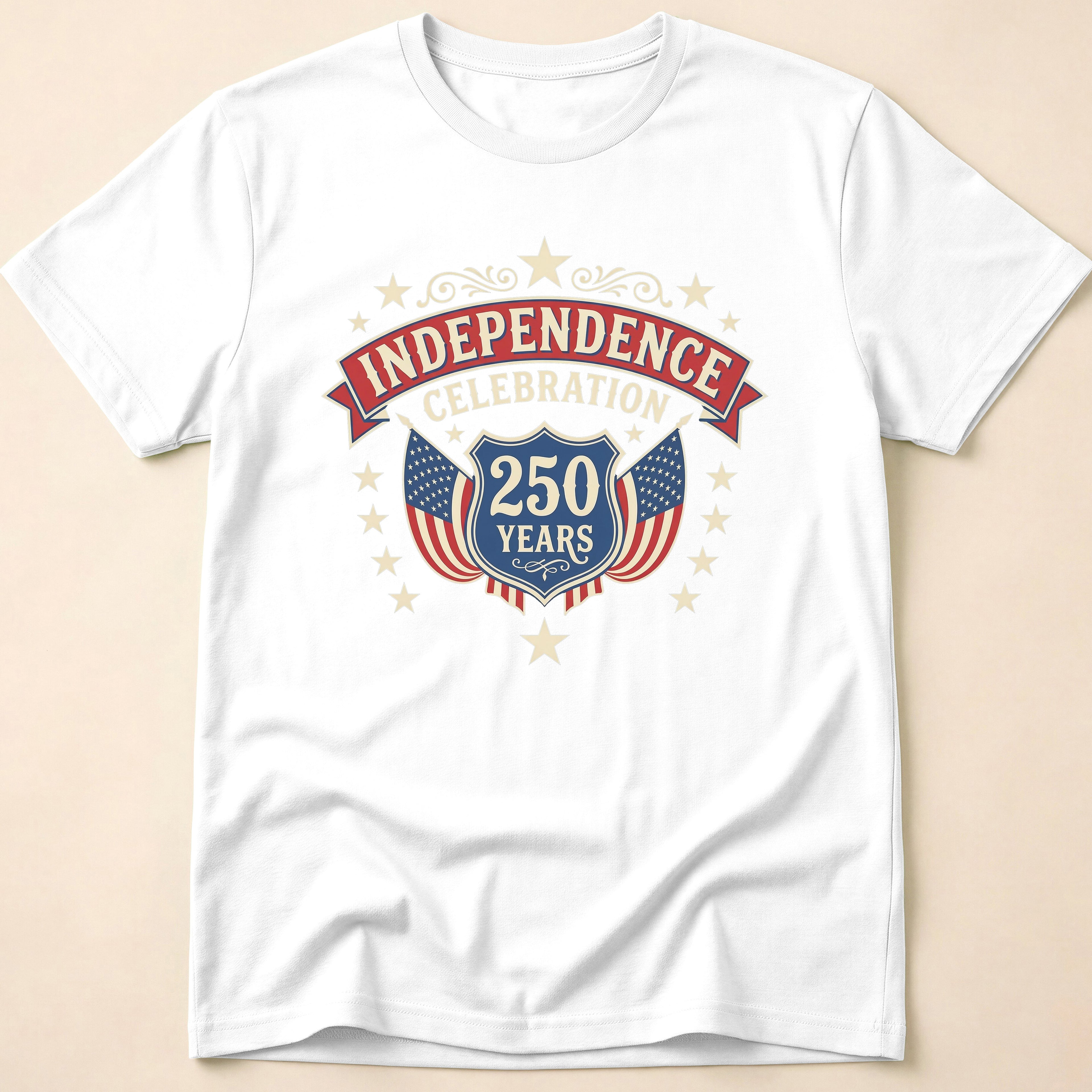 Vintage America 250 Independence Celebration Shield T-Shirt
