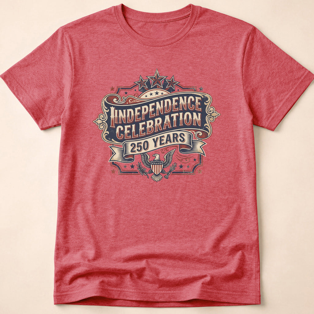 Ornate Banner 250 Years Independence Celebration T-Shirt