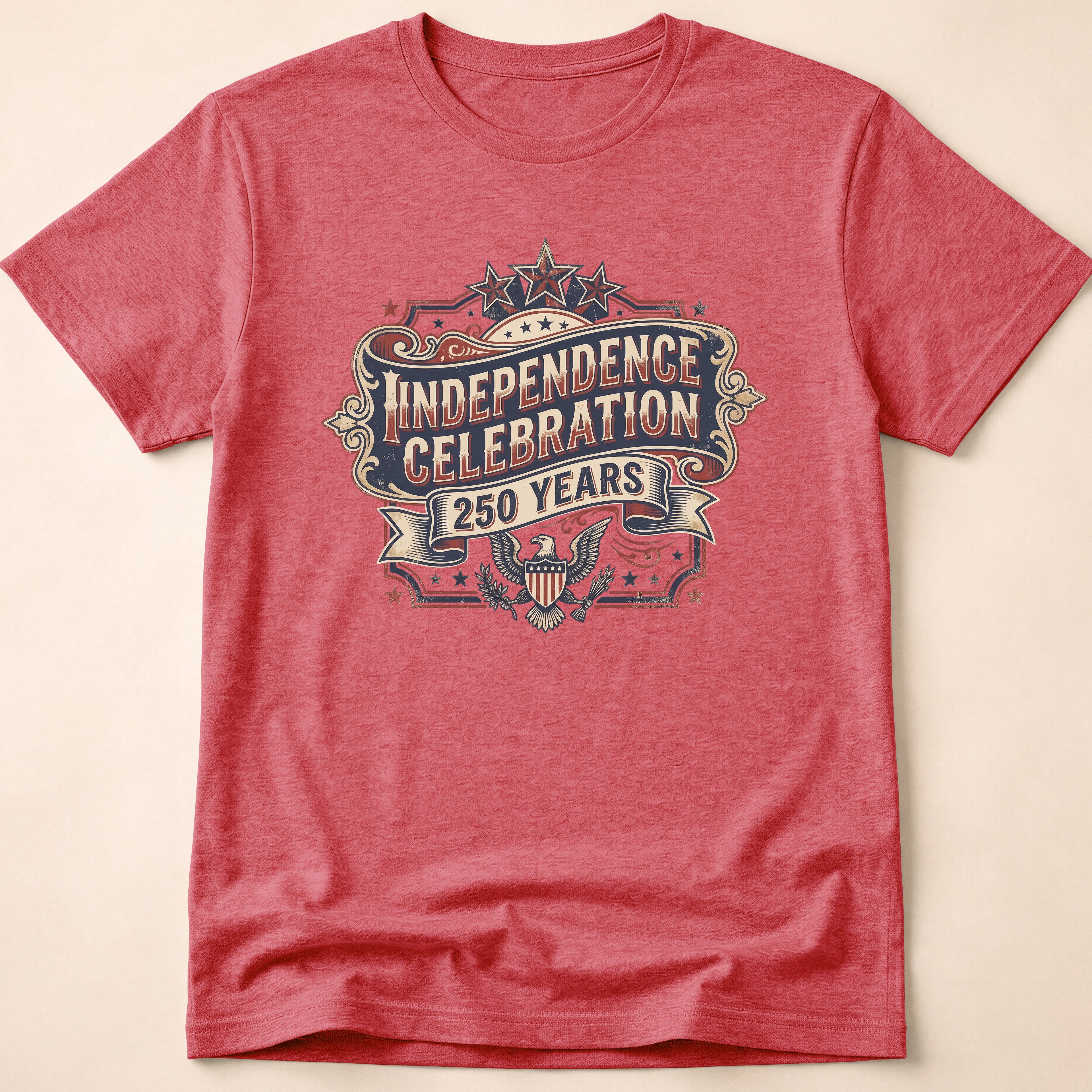 Ornate Banner 250 Years Independence Celebration T-Shirt
