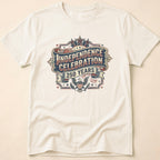 Ornate Banner 250 Years Independence Celebration T-Shirt