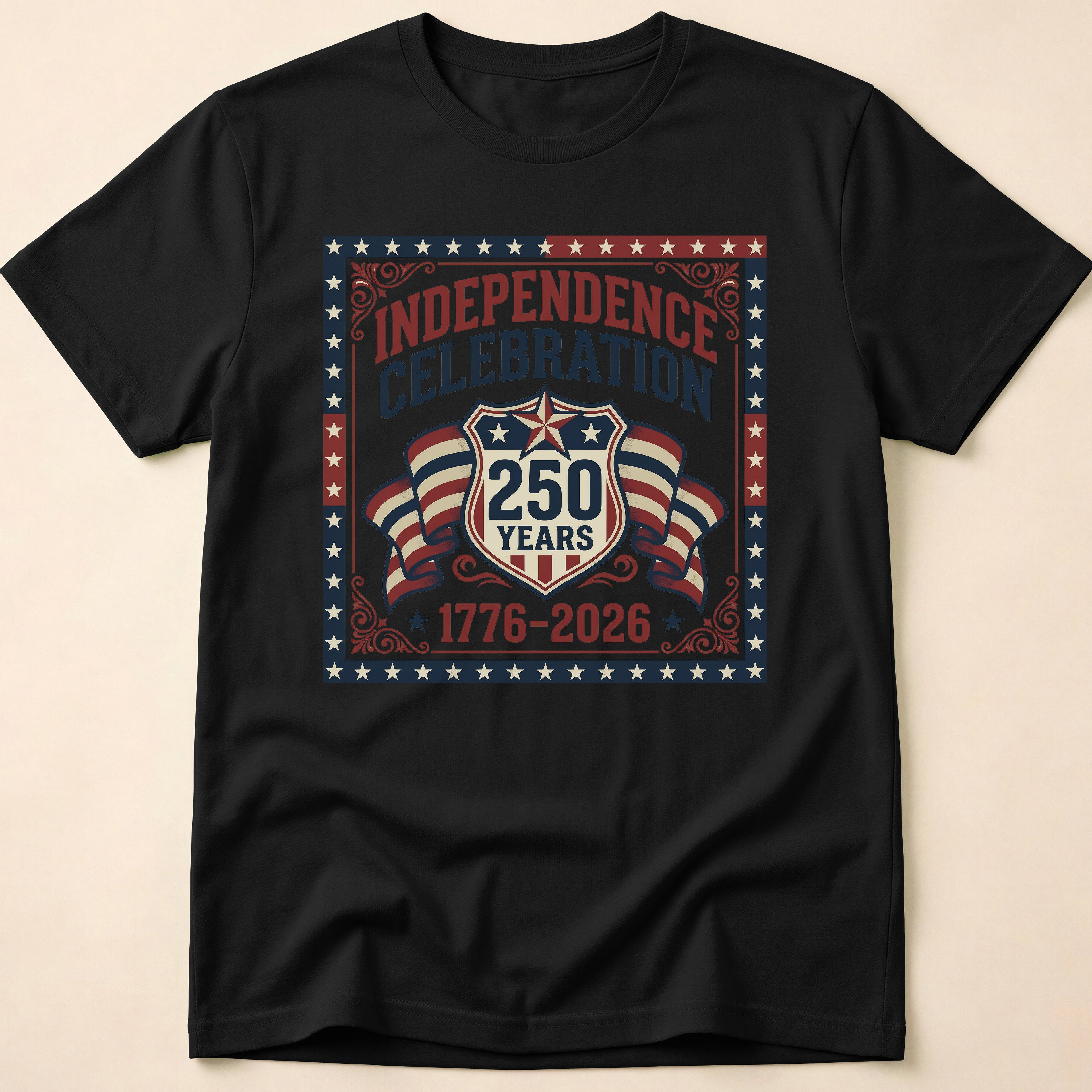 Vintage 250 Years Shield Celebration T-Shirt