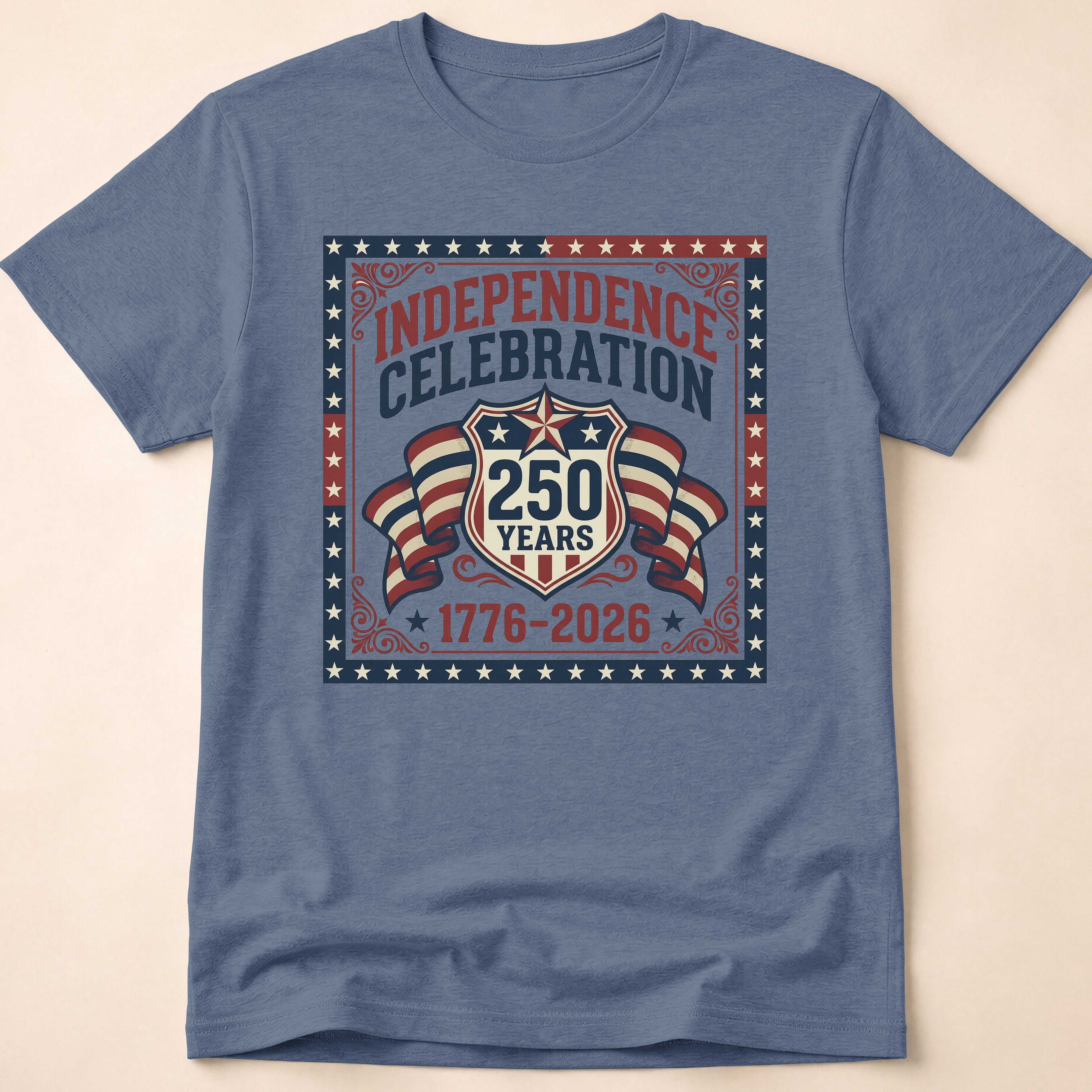 Vintage 250 Years Shield Celebration T-Shirt