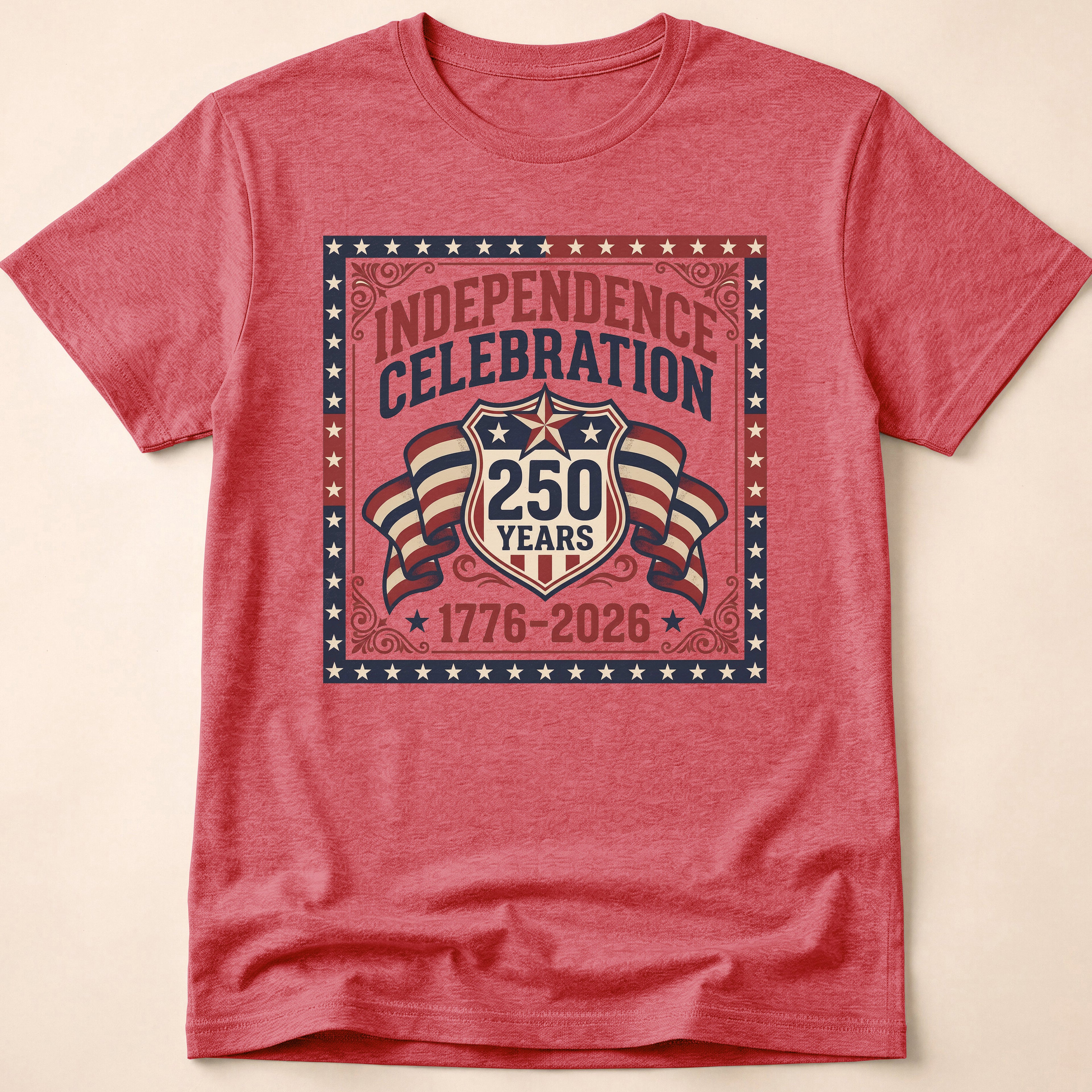 Vintage 250 Years Shield Celebration T-Shirt
