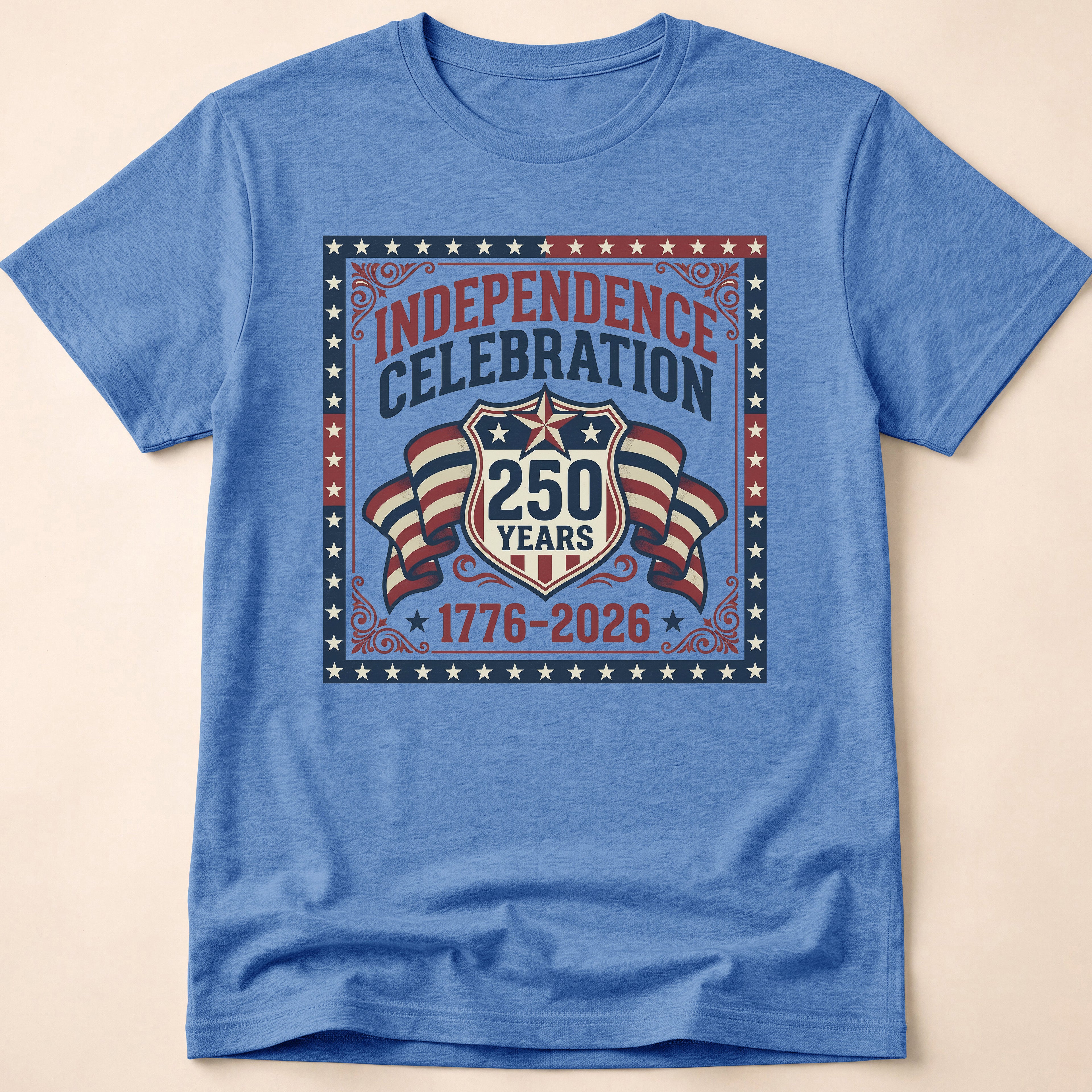 Vintage 250 Years Shield Celebration T-Shirt