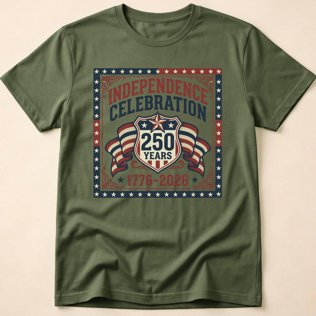 Vintage 250 Years Shield Celebration T-Shirt