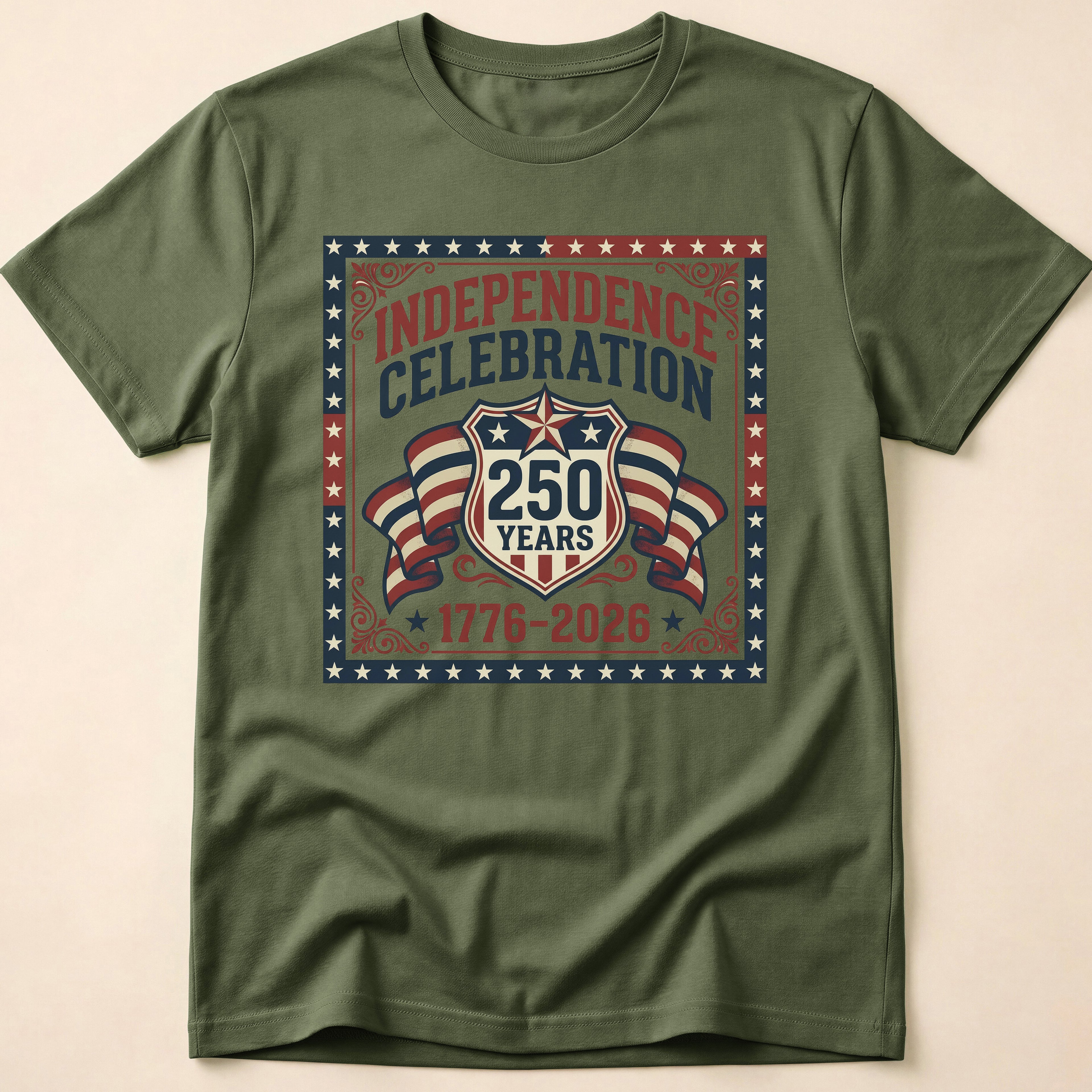 Vintage 250 Years Shield Celebration T-Shirt