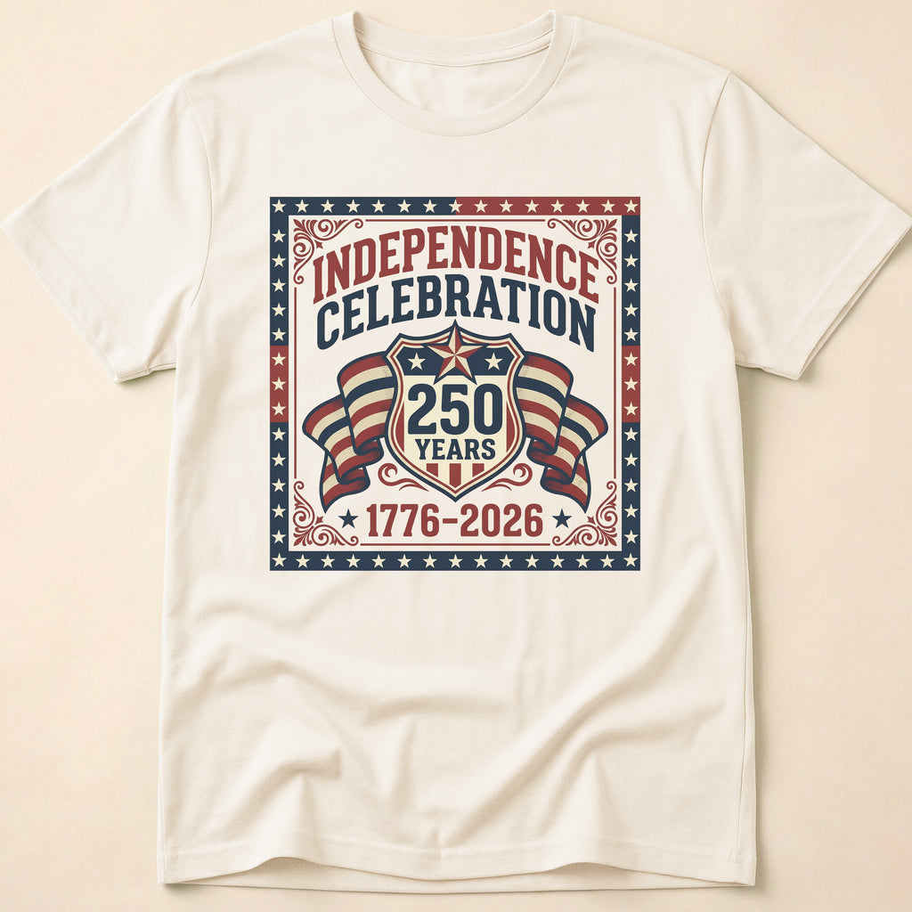 Vintage 250 Years Shield Celebration T-Shirt