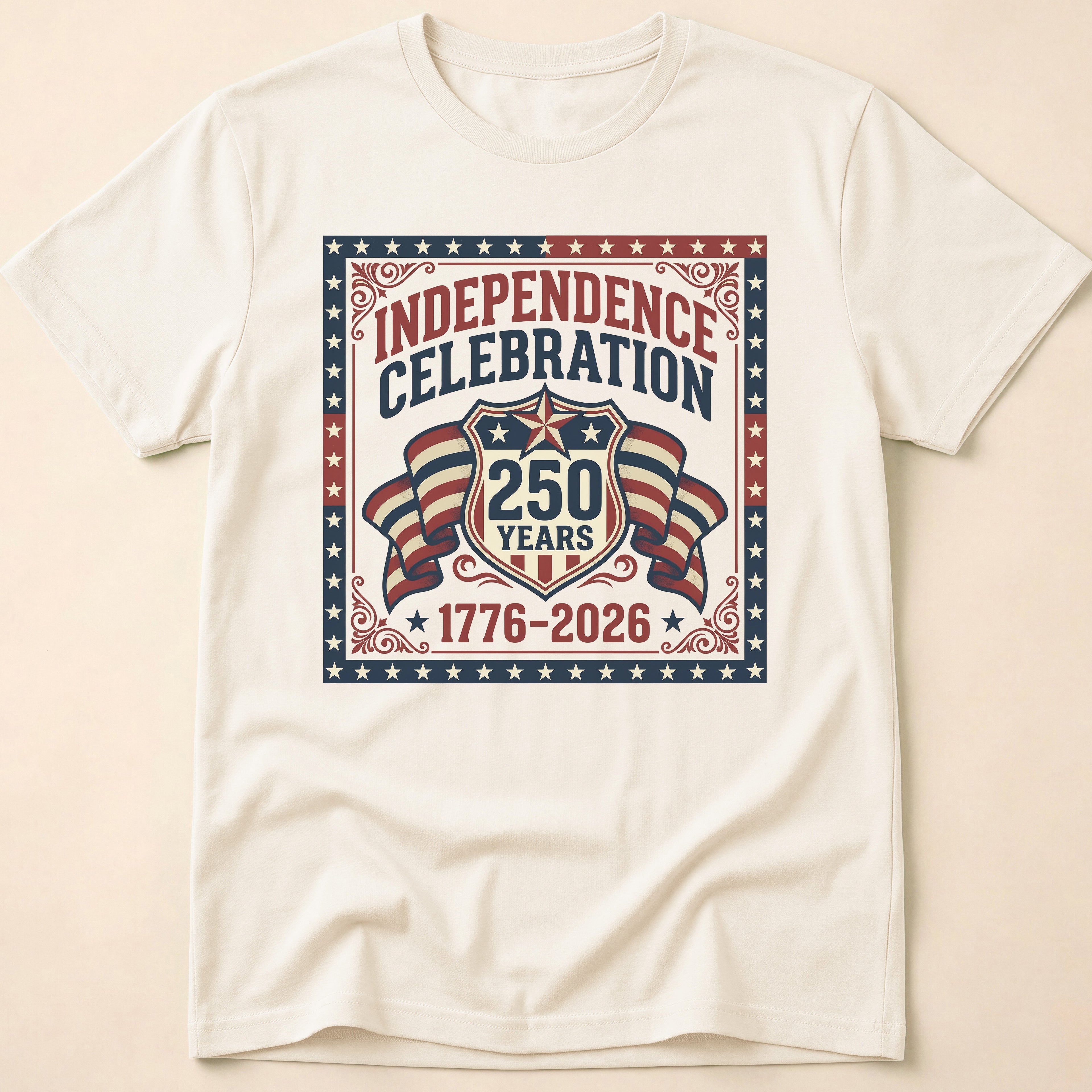 Vintage 250 Years Shield Celebration T-Shirt