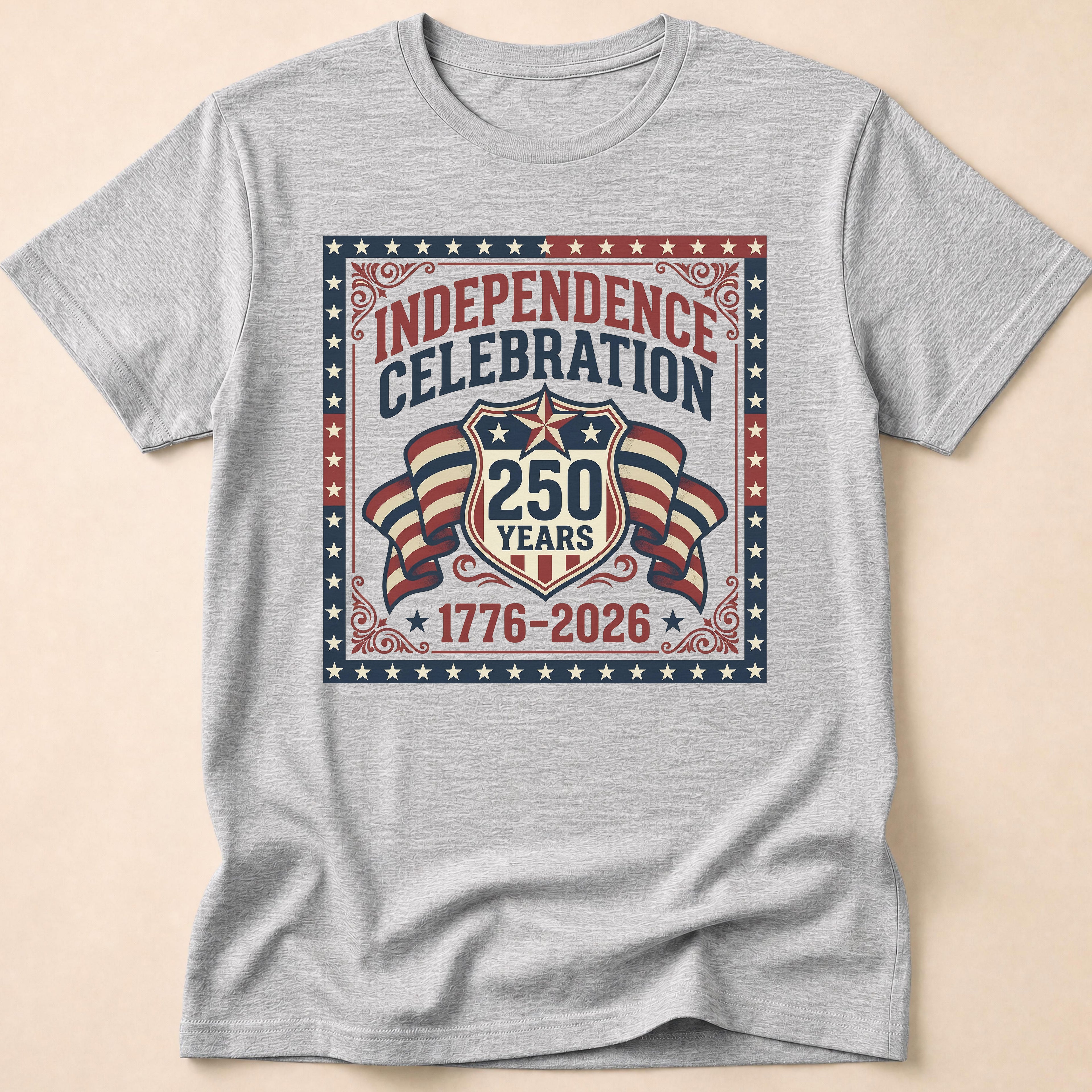 Vintage 250 Years Shield Celebration T-Shirt