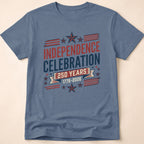 Retro Typography 250 Years Independence Celebration T-Shirt