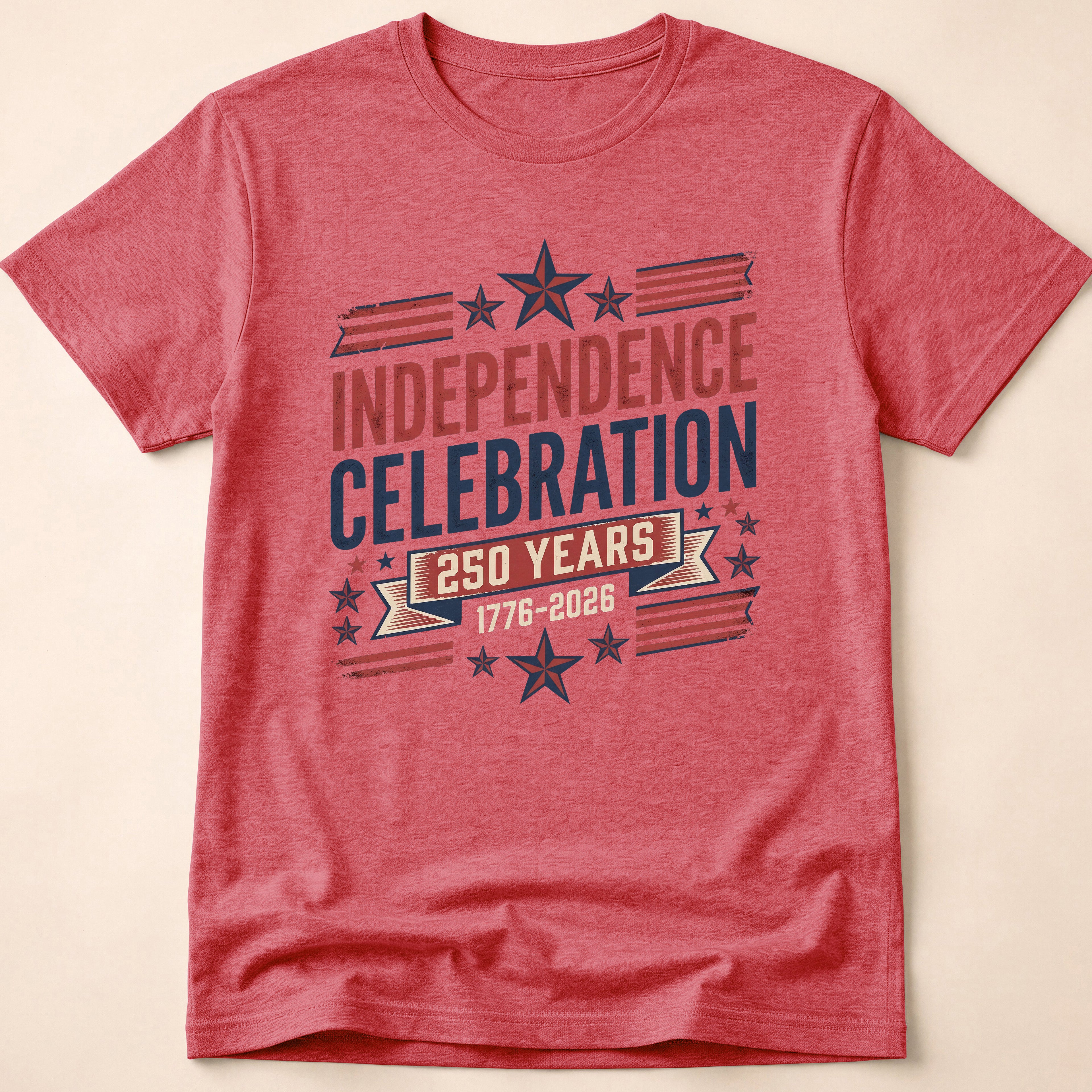 Retro Typography 250 Years Independence Celebration T-Shirt