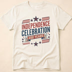 Retro Typography 250 Years Independence Celebration T-Shirt