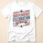 Retro Typography 250 Years Independence Celebration T-Shirt