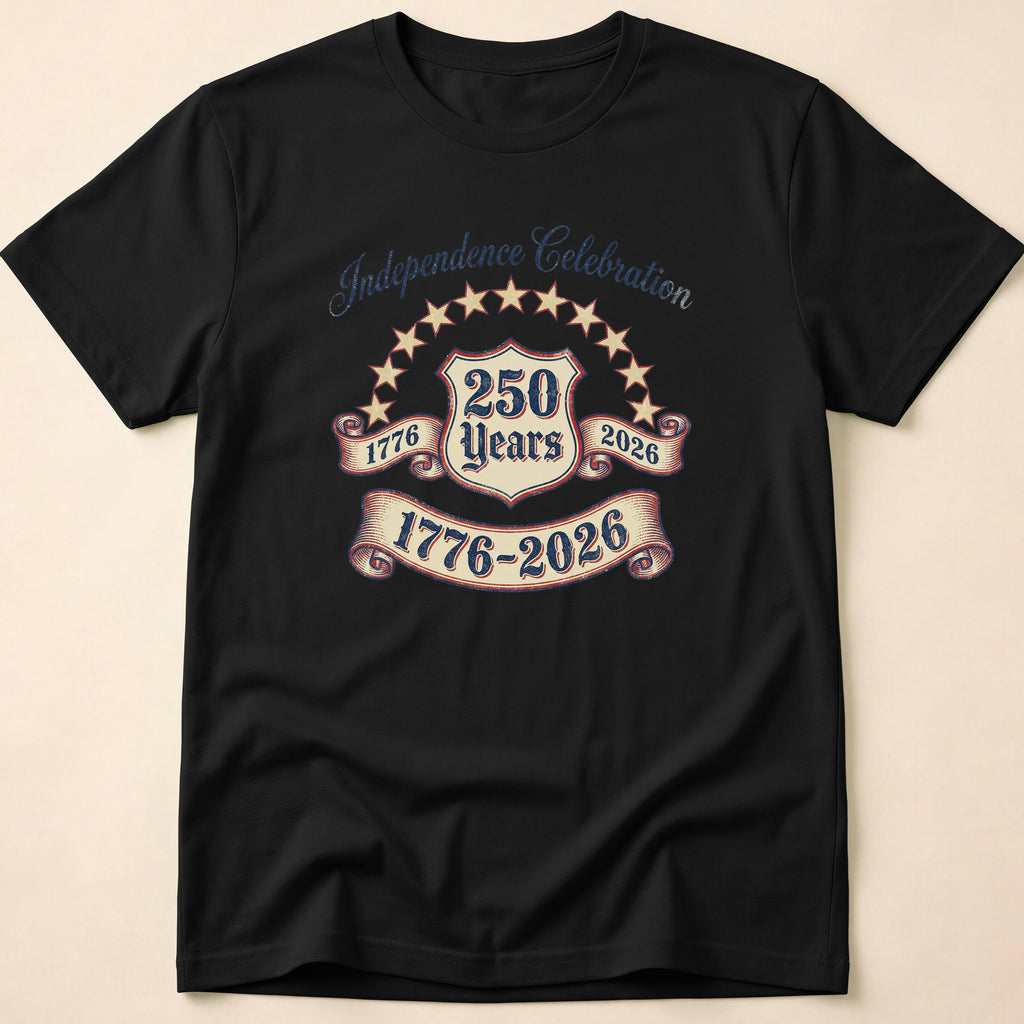 Distressed Ribbon 250 Years Celebration T-Shirt