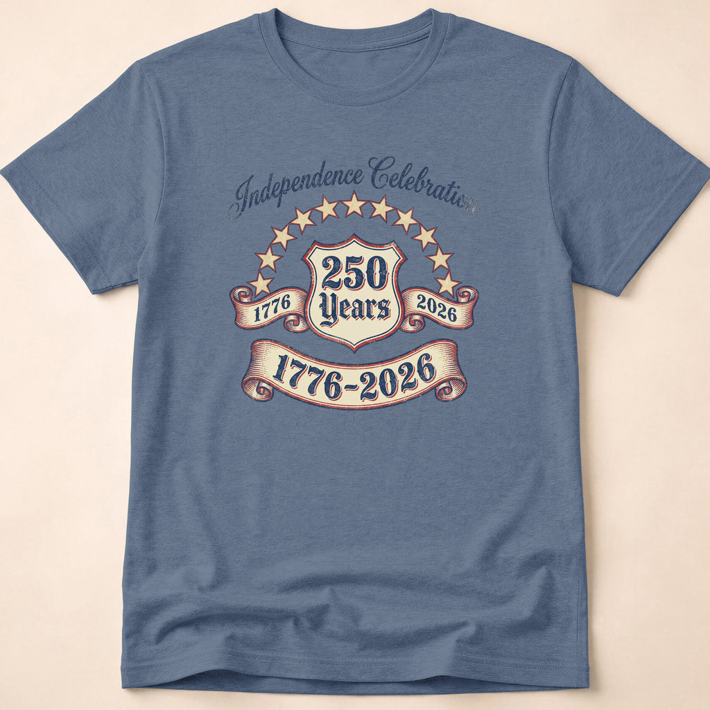 Distressed Ribbon 250 Years Celebration T-Shirt
