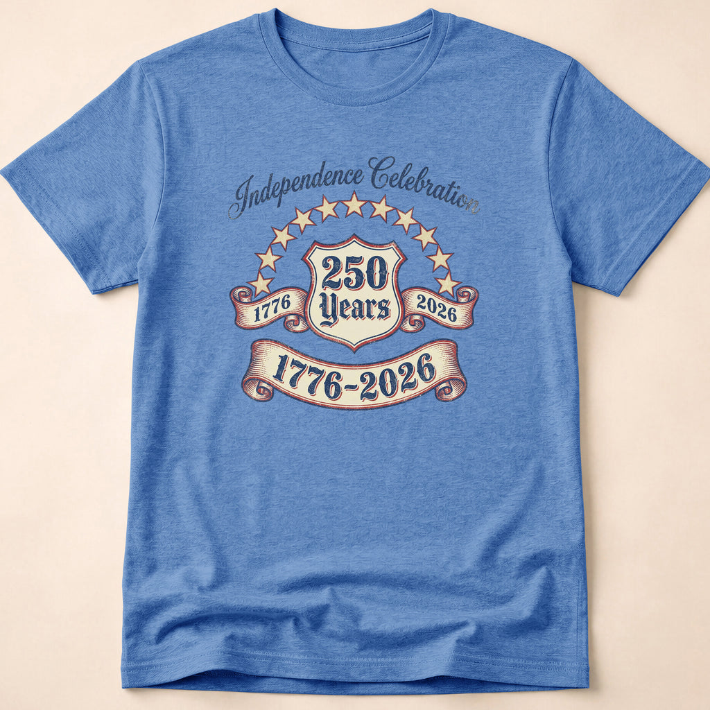 Distressed Ribbon 250 Years Celebration T-Shirt
