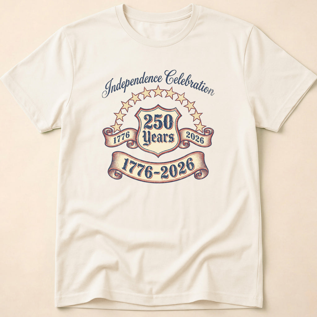 Distressed Ribbon 250 Years Celebration T-Shirt