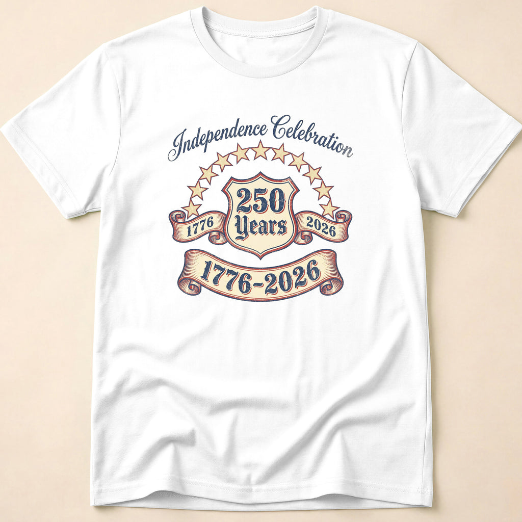 Distressed Ribbon 250 Years Celebration T-Shirt
