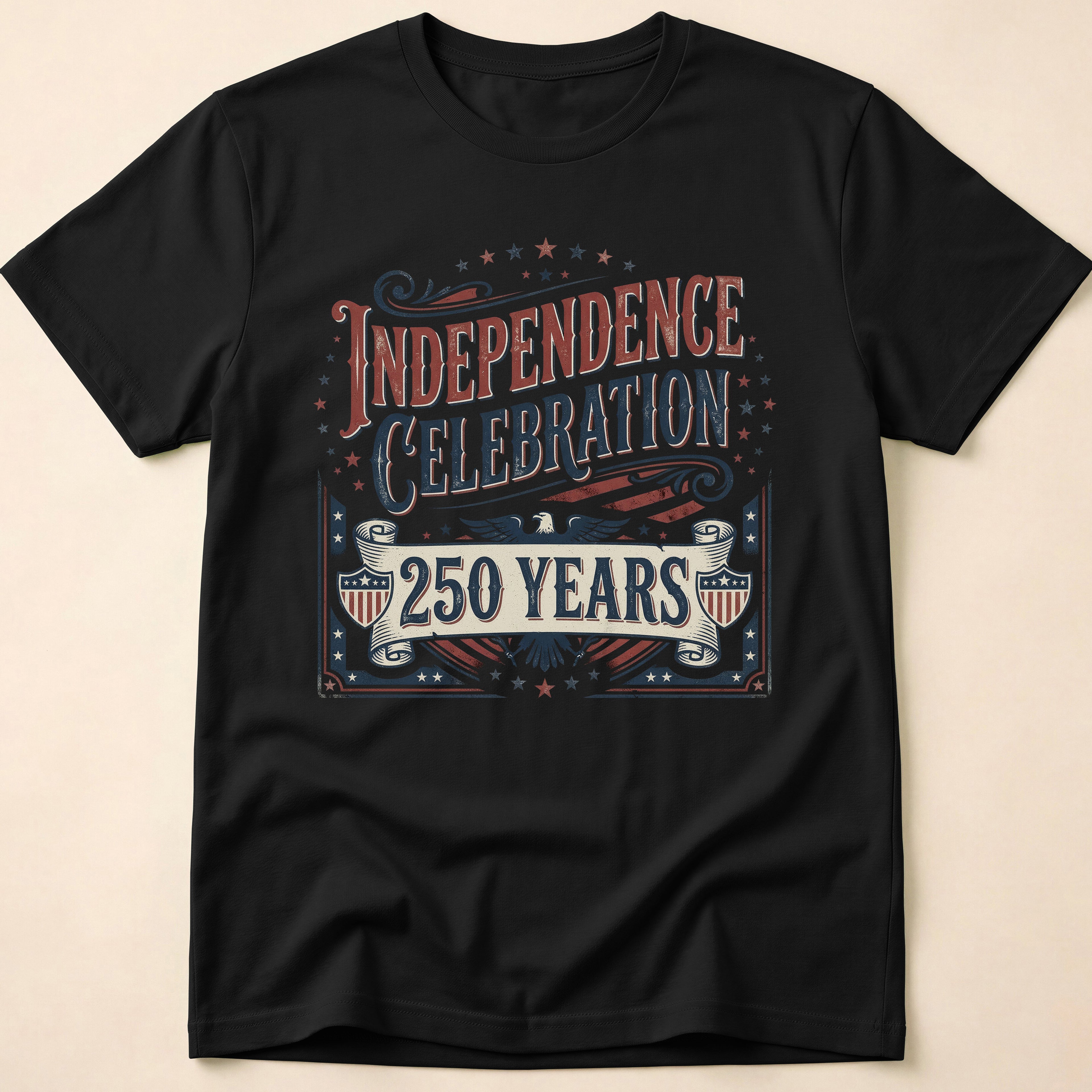 Vintage America 250 Years Independence Celebration T-Shirt