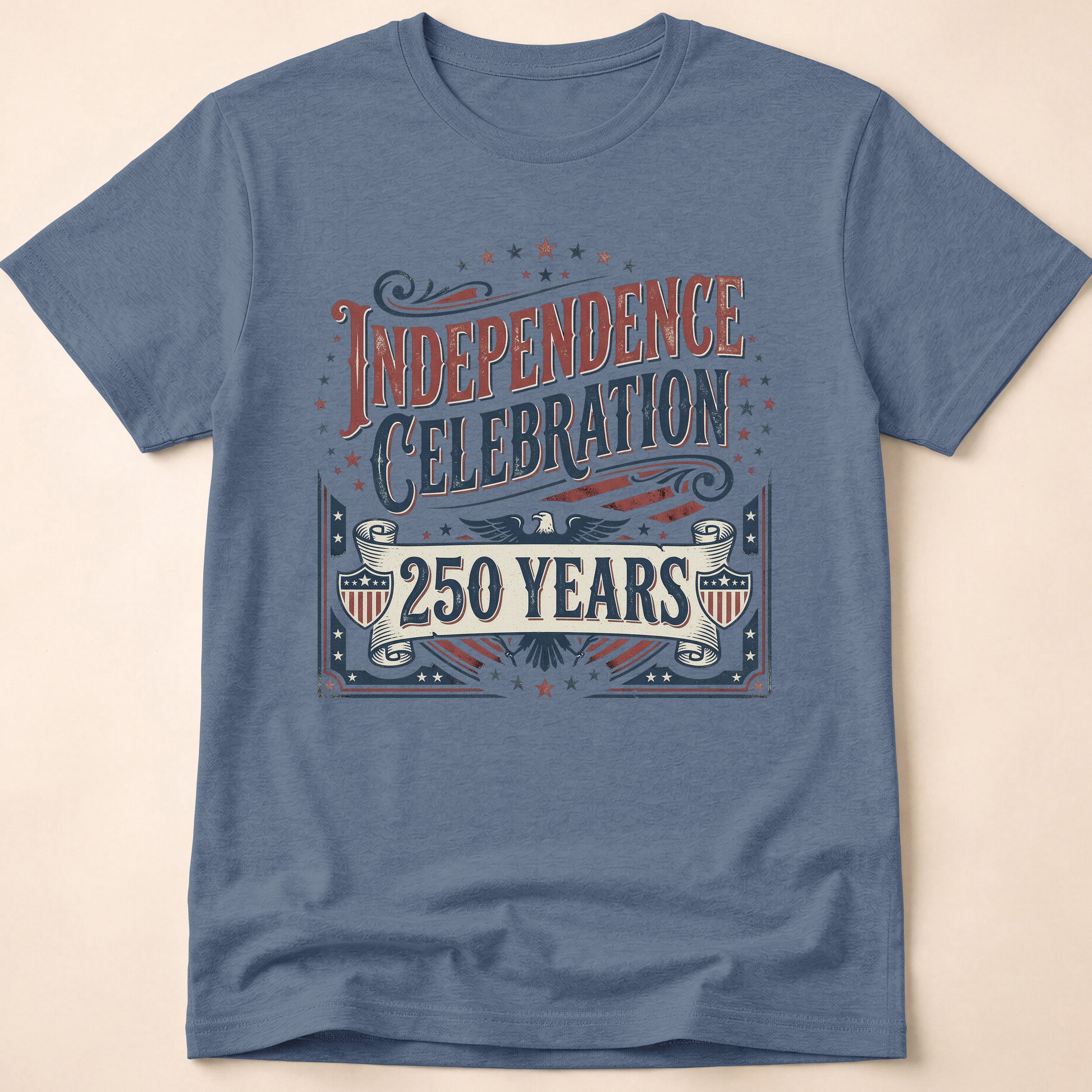 Vintage America 250 Years Independence Celebration T-Shirt