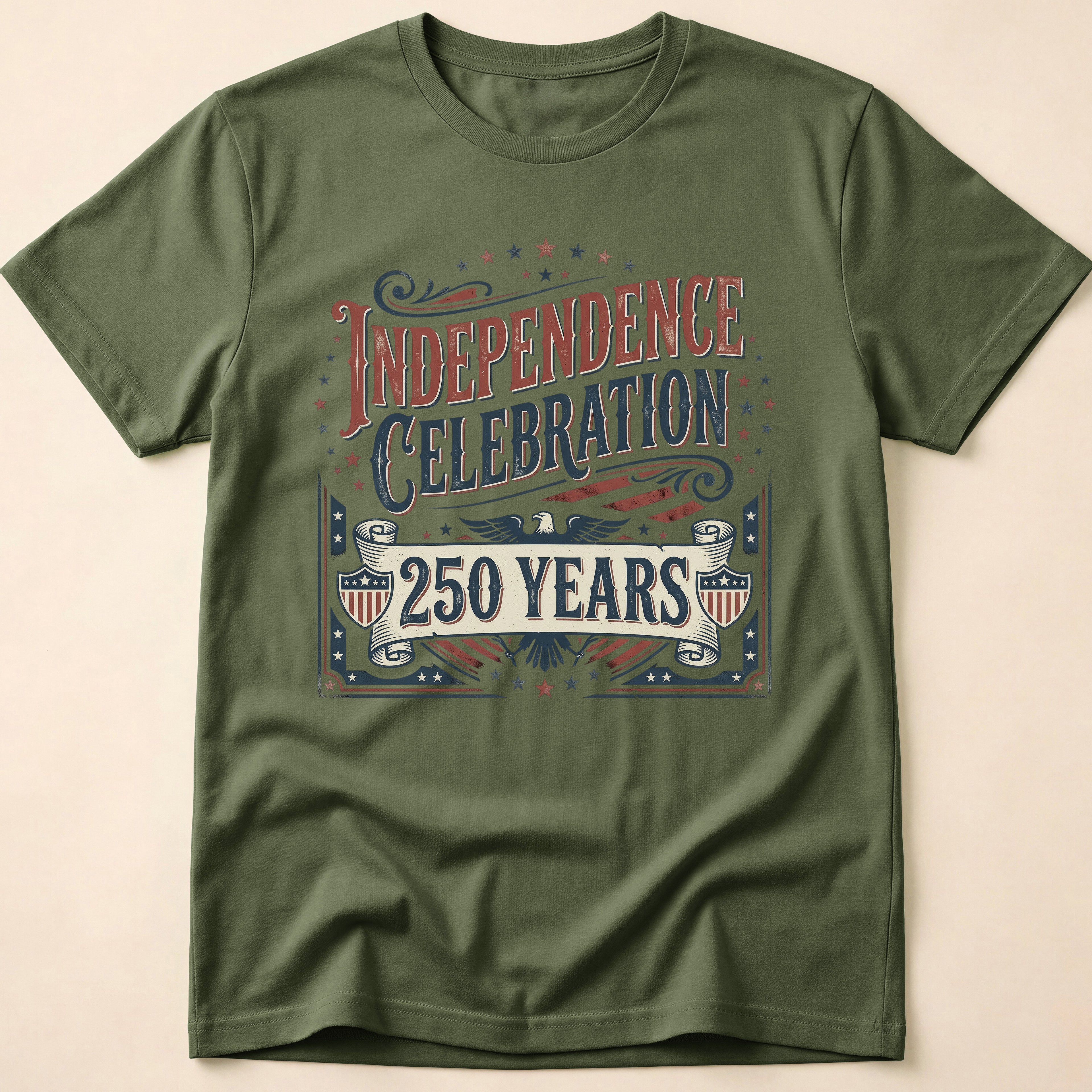 Vintage America 250 Years Independence Celebration T-Shirt