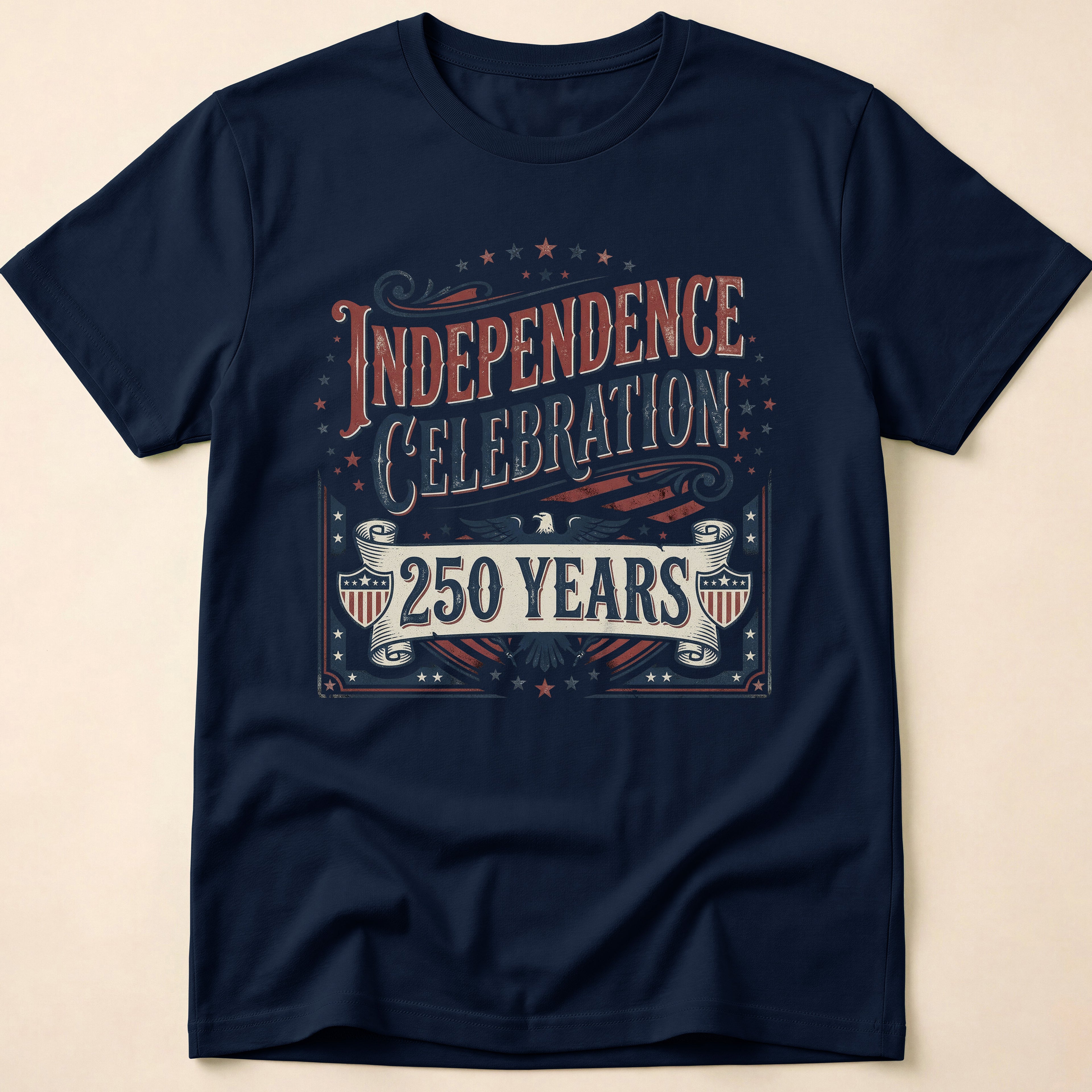 Vintage America 250 Years Independence Celebration T-Shirt