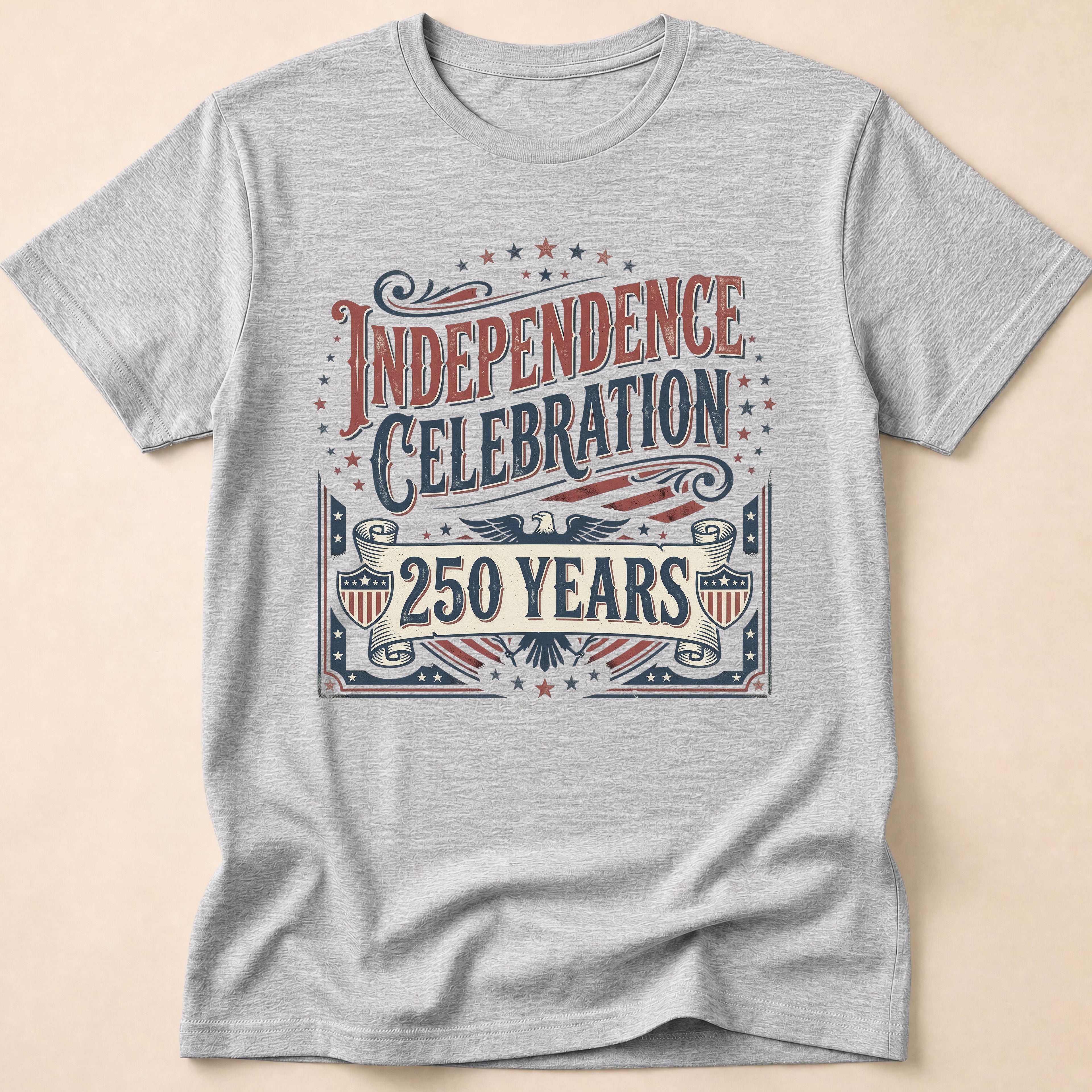 Vintage America 250 Years Independence Celebration T-Shirt