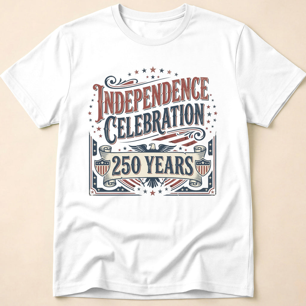 Vintage America 250 Years Independence Celebration T-Shirt