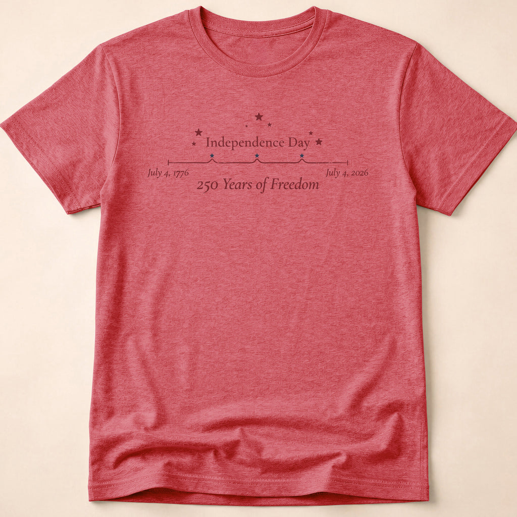 Minimalist 250 Years Of Freedom Anniversary Stars T-Shirt