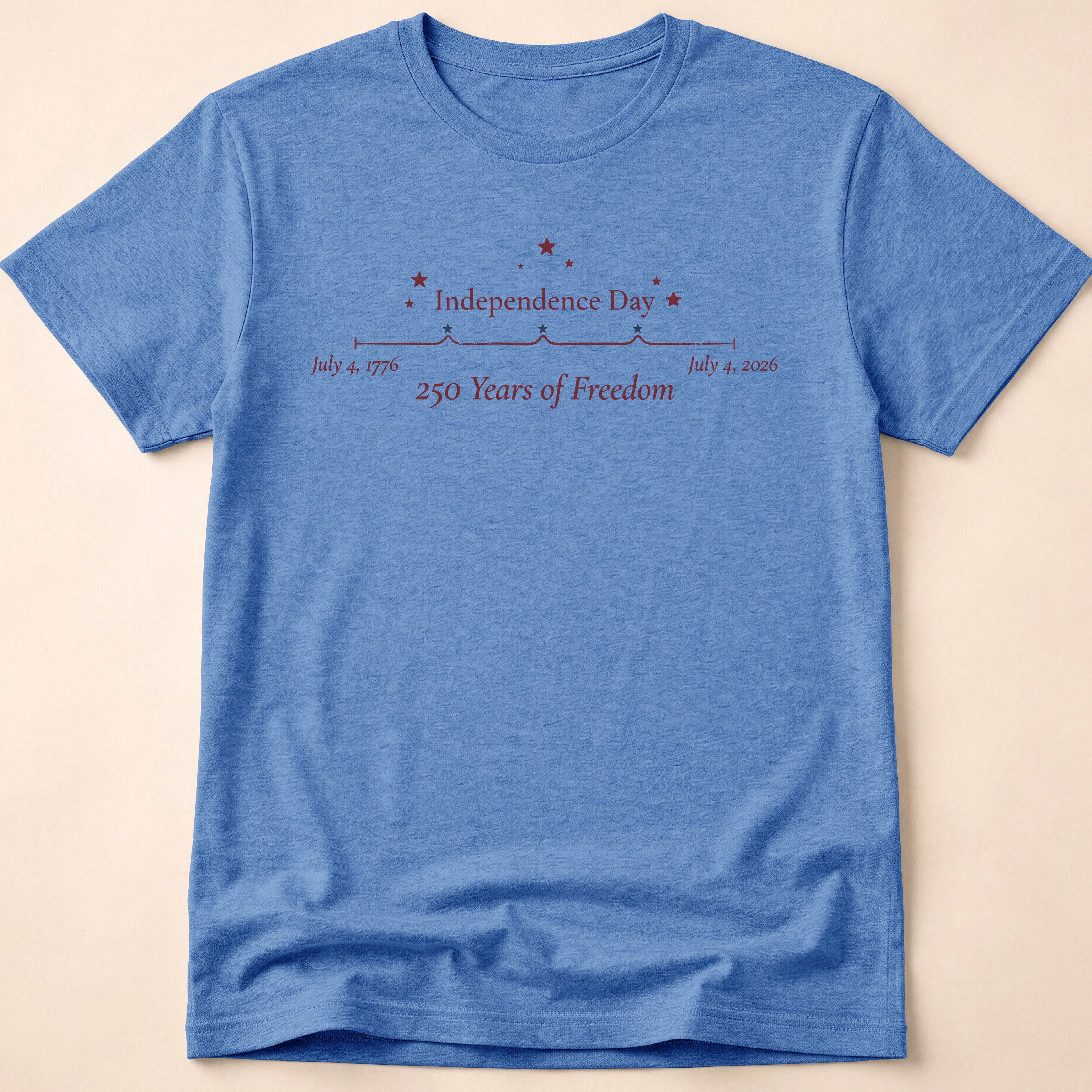 Minimalist 250 Years Of Freedom Anniversary Stars T-Shirt