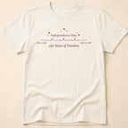 Minimalist 250 Years Of Freedom Anniversary Stars T-Shirt