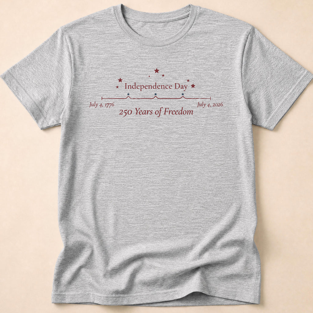 Minimalist 250 Years Of Freedom Anniversary Stars T-Shirt