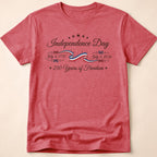 Elegant Independence Day 250 Years Of Freedom Ribbon T-Shirt