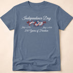 Independence Day 250 Years Of Freedom Floral T-Shirt