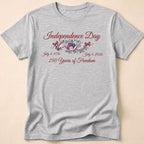 Independence Day 250 Years Of Freedom Floral T-Shirt