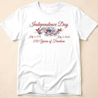 Independence Day 250 Years Of Freedom Floral T-Shirt