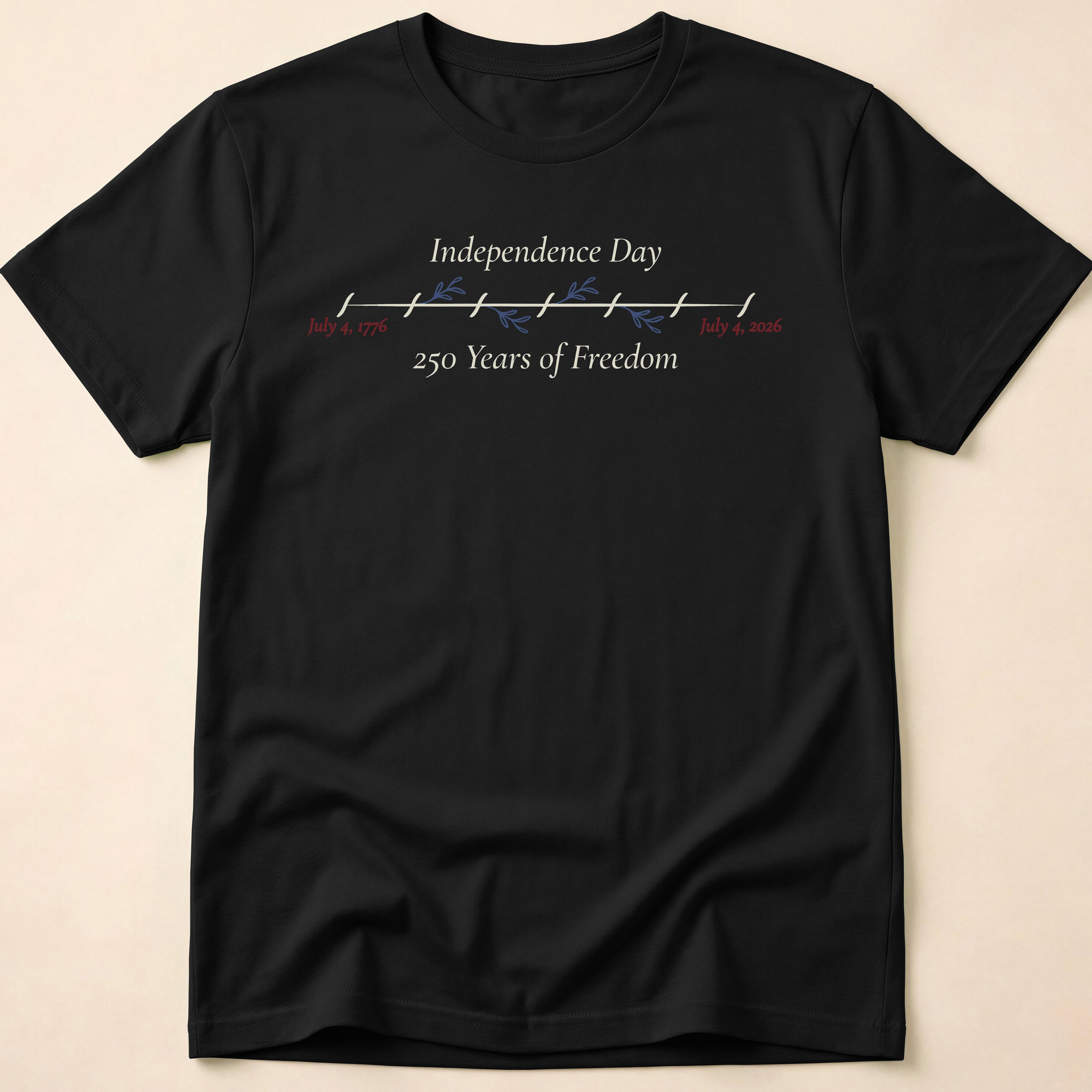 Minimalist Botanical 250 Years Of Freedom T-Shirt