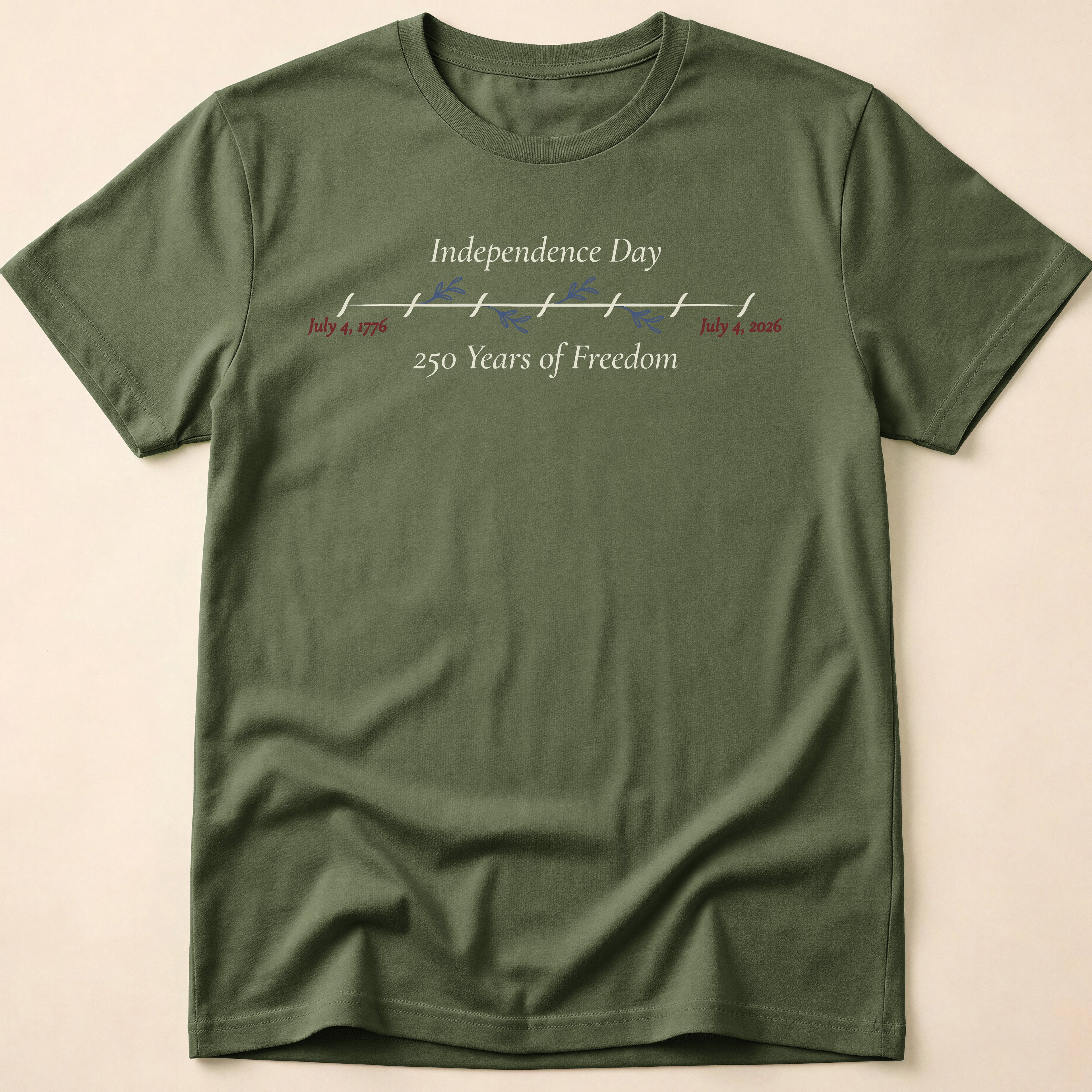 Minimalist Botanical 250 Years Of Freedom T-Shirt
